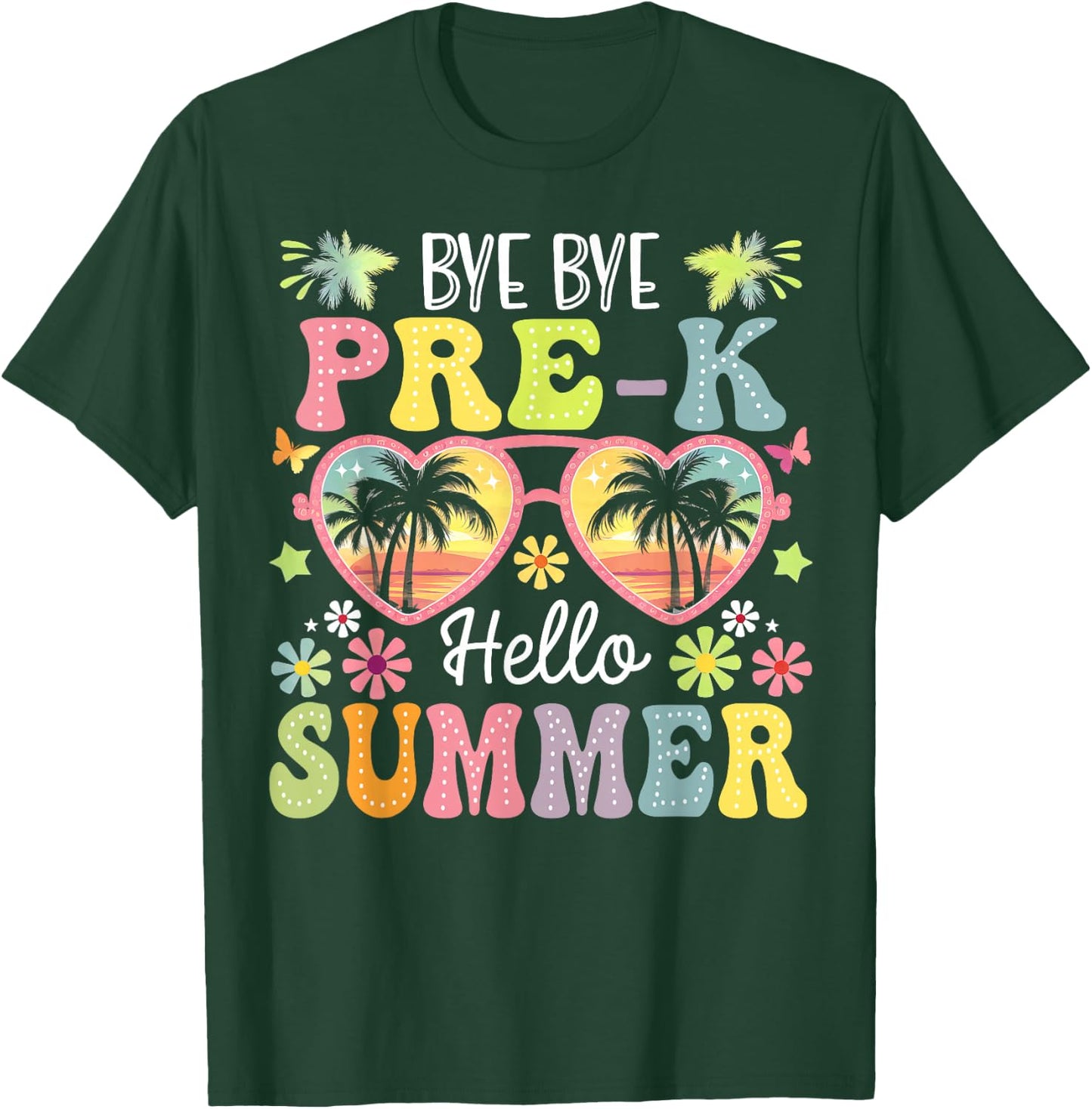 Goodbye Pre-k Hello Summer Last Day Of School Boys Kids T-Shirt - T-Shirt | Forest