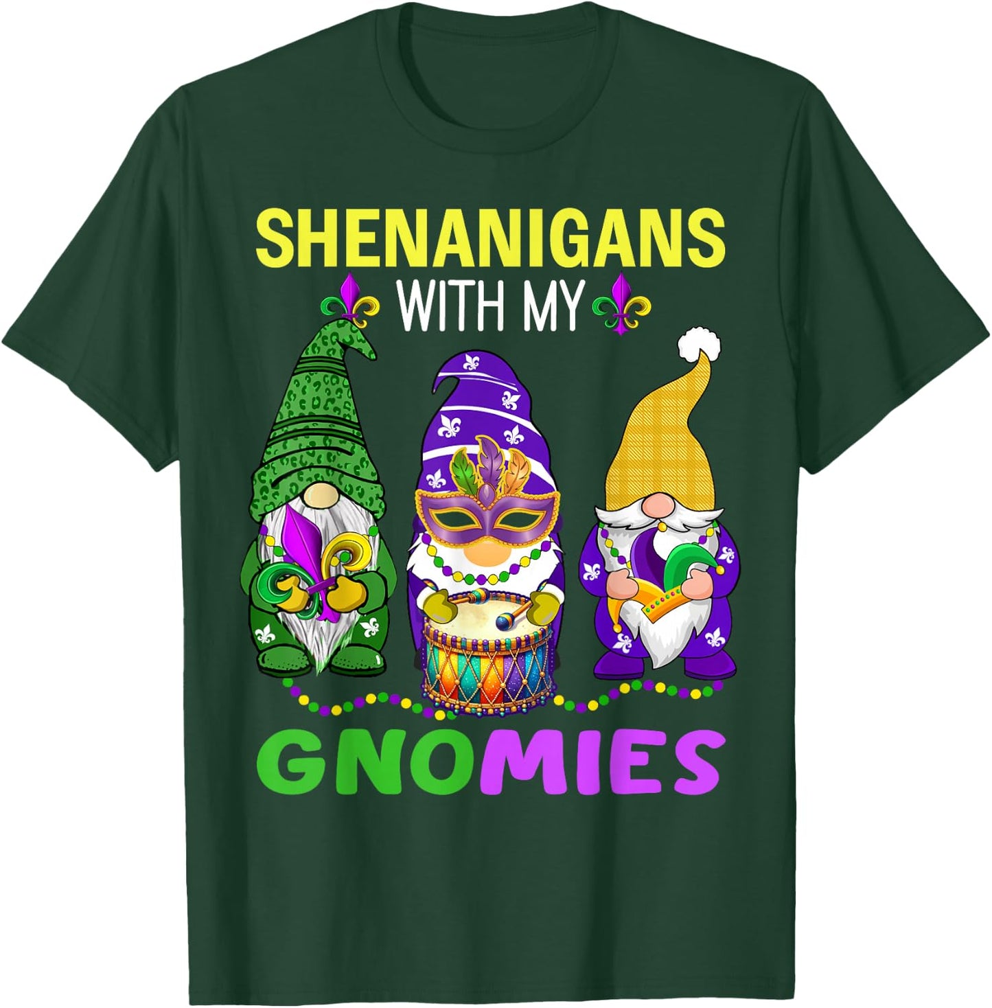 Mardi Gras gnomes leopard Carnival New Orleans Trip women T-Shirt - T-Shirt | Forest