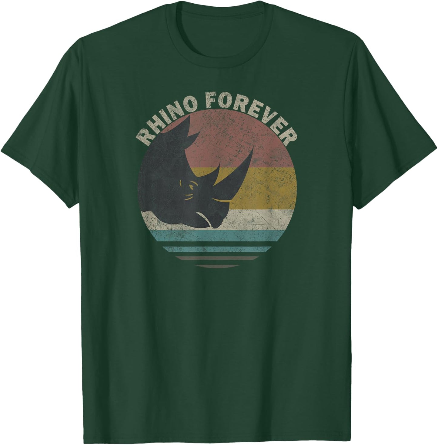 Vintage Rhino gift - Rhino Spirit Animal T-Shirt - T-Shirt | Forest