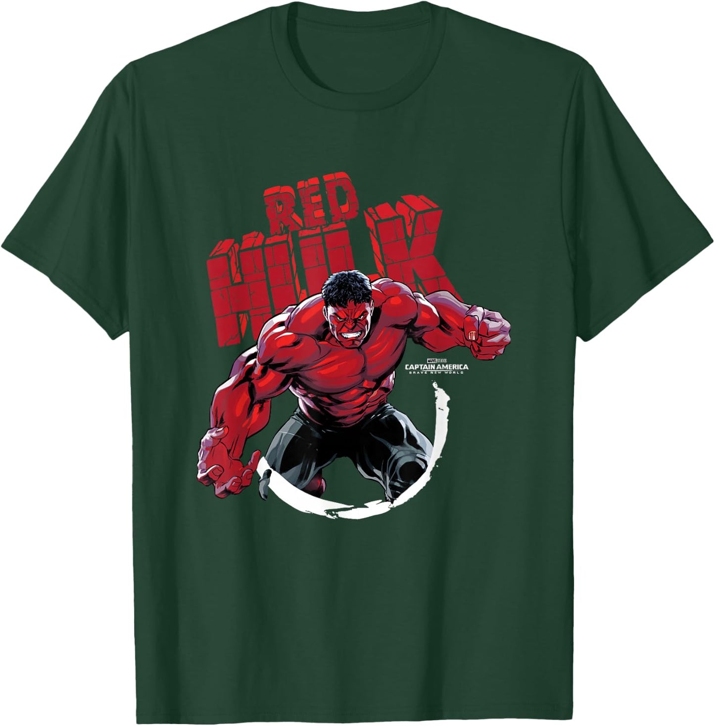 Marvel Captain America: Brave New World Red Hulk Portrait , Black, S T-Shirt - T-Shirt | Forest