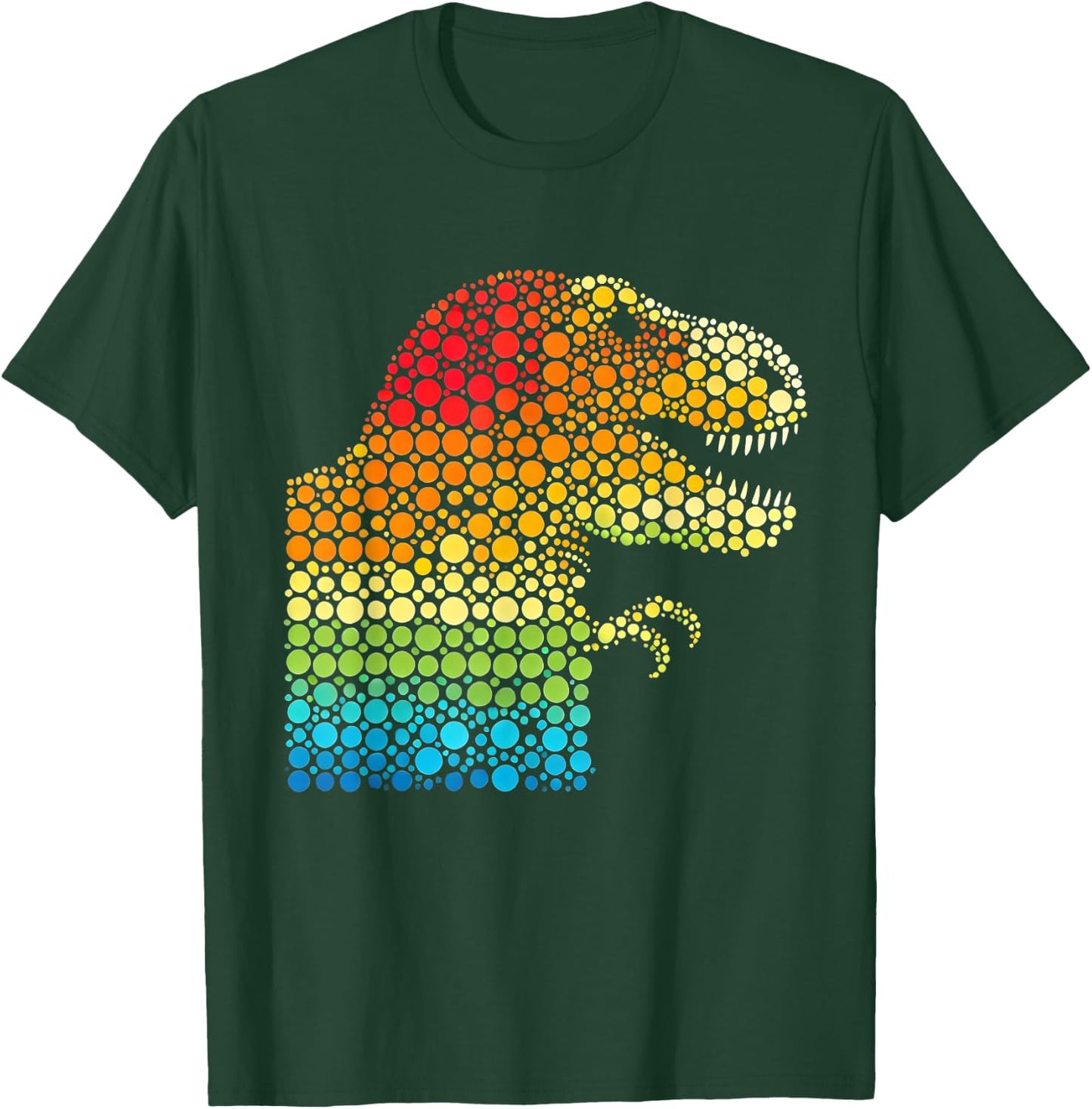 Colorful polka dots dinosaur t-rex for Dot day T-Shirt - T-Shirt | Forest