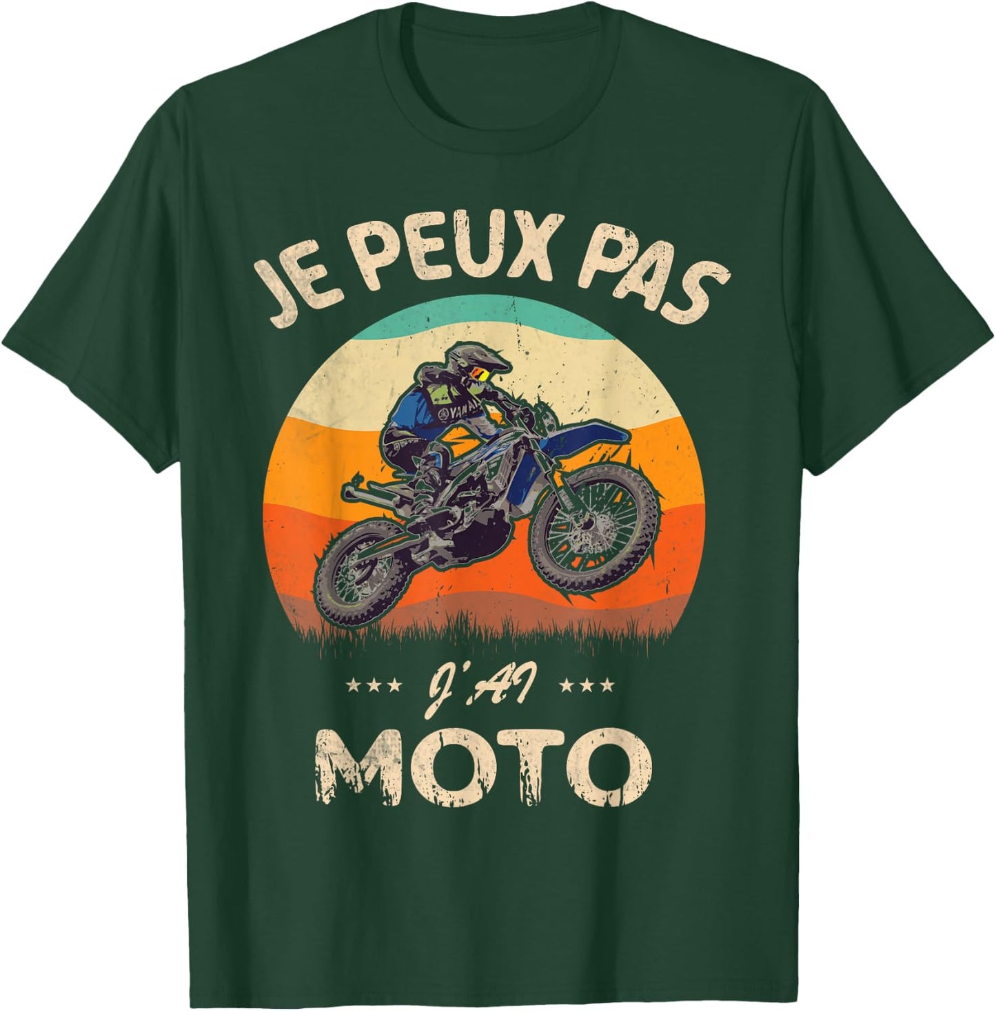 Je Peux Pas J'Ai Moto. Racing Motorcycles Biker Humour T-Shirt - T-Shirt | Forest