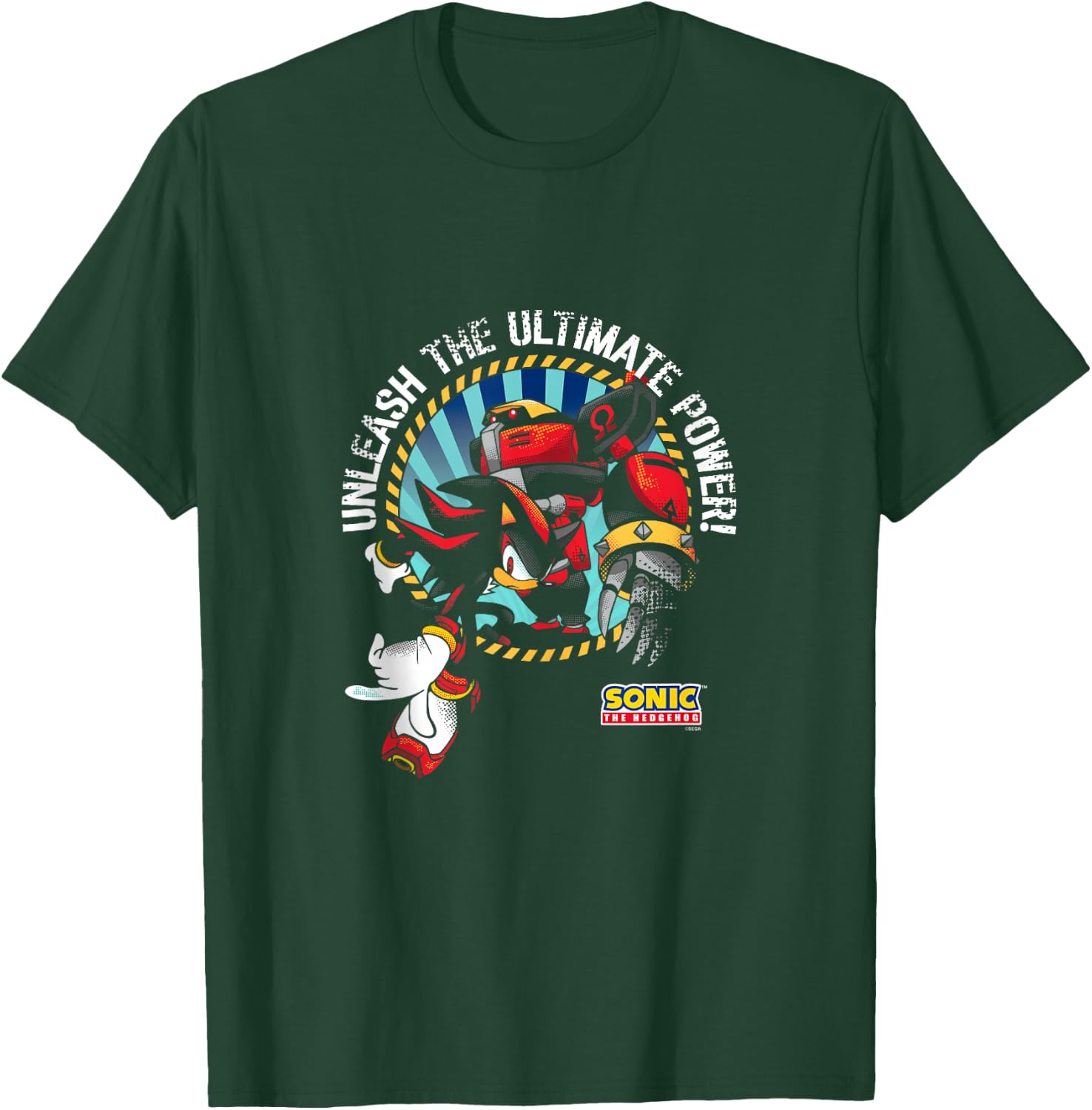 Sonic The Hedgehog Shadow & Omega Unleash The Ultimate Power T-Shirt - T-Shirt | Forest
