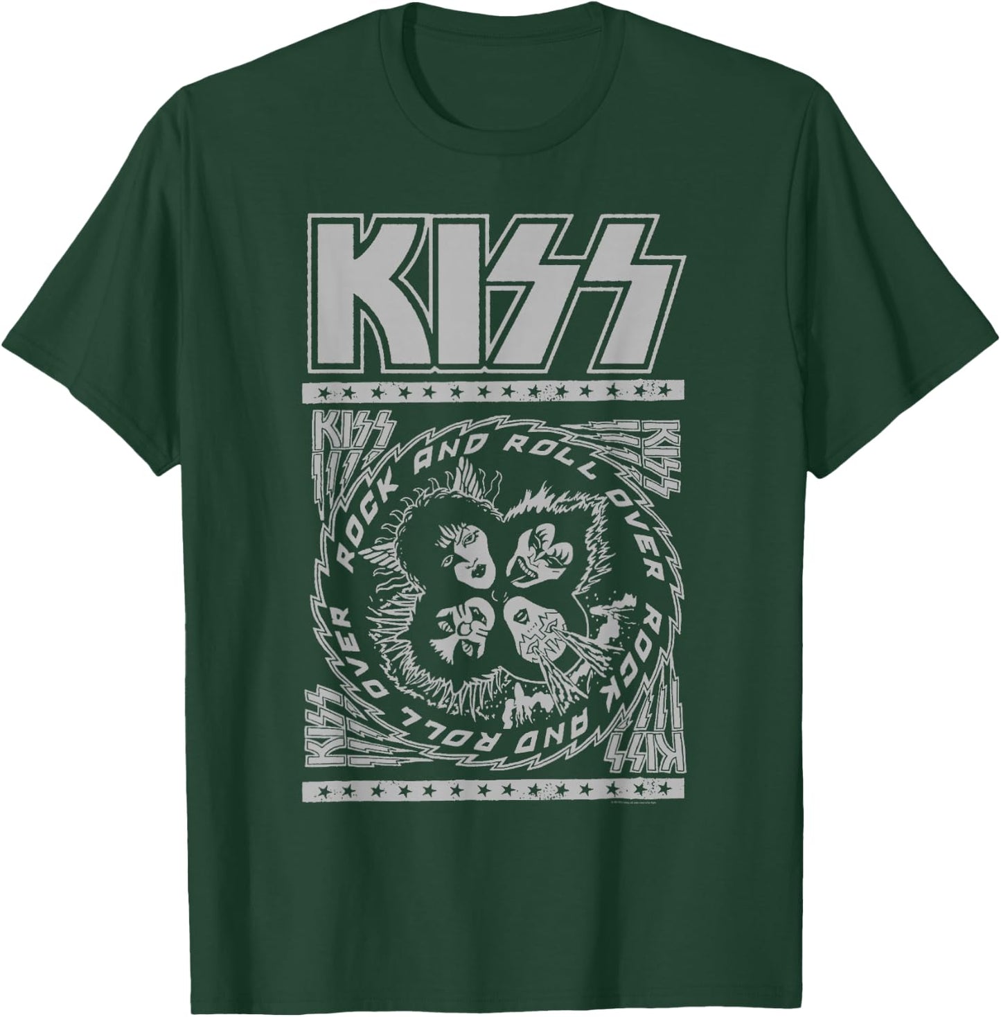 KISS - Rock and Roll Over (White Design) T-Shirt - T-Shirt | Forest