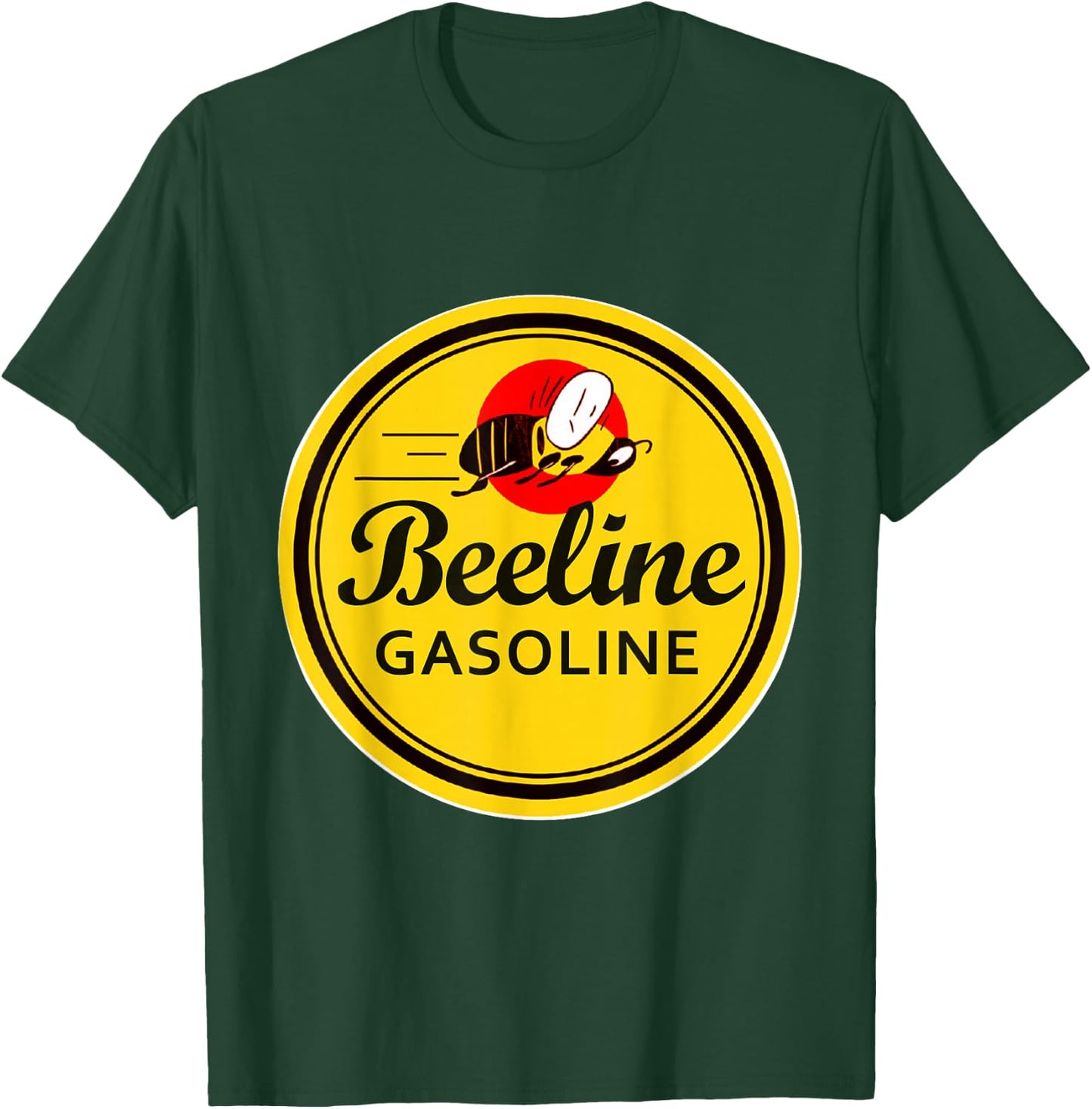 Retro Vintage Gas Station Beeline Gasoline Motor Oil Sign T-Shirt - T-Shirt | Forest