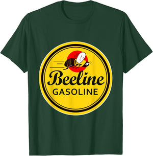 Retro Vintage Gas Station Beeline Gasoline Motor Oil Sign T-Shirt - T-Shirt | Forest