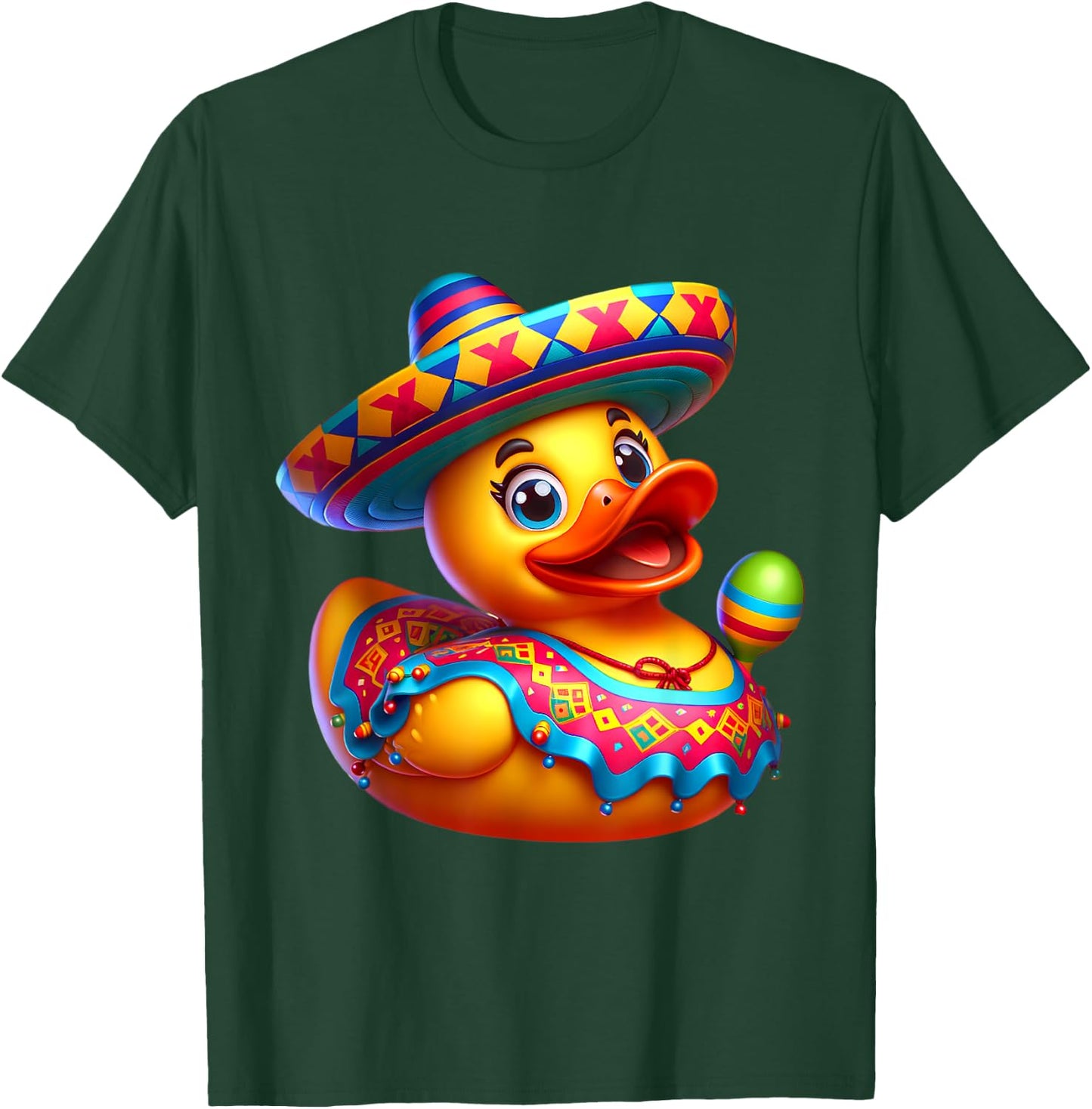 Cinco de Mayo Duck Mexican Sombrero Fiesta Party T-Shirt - T-Shirt | Forest