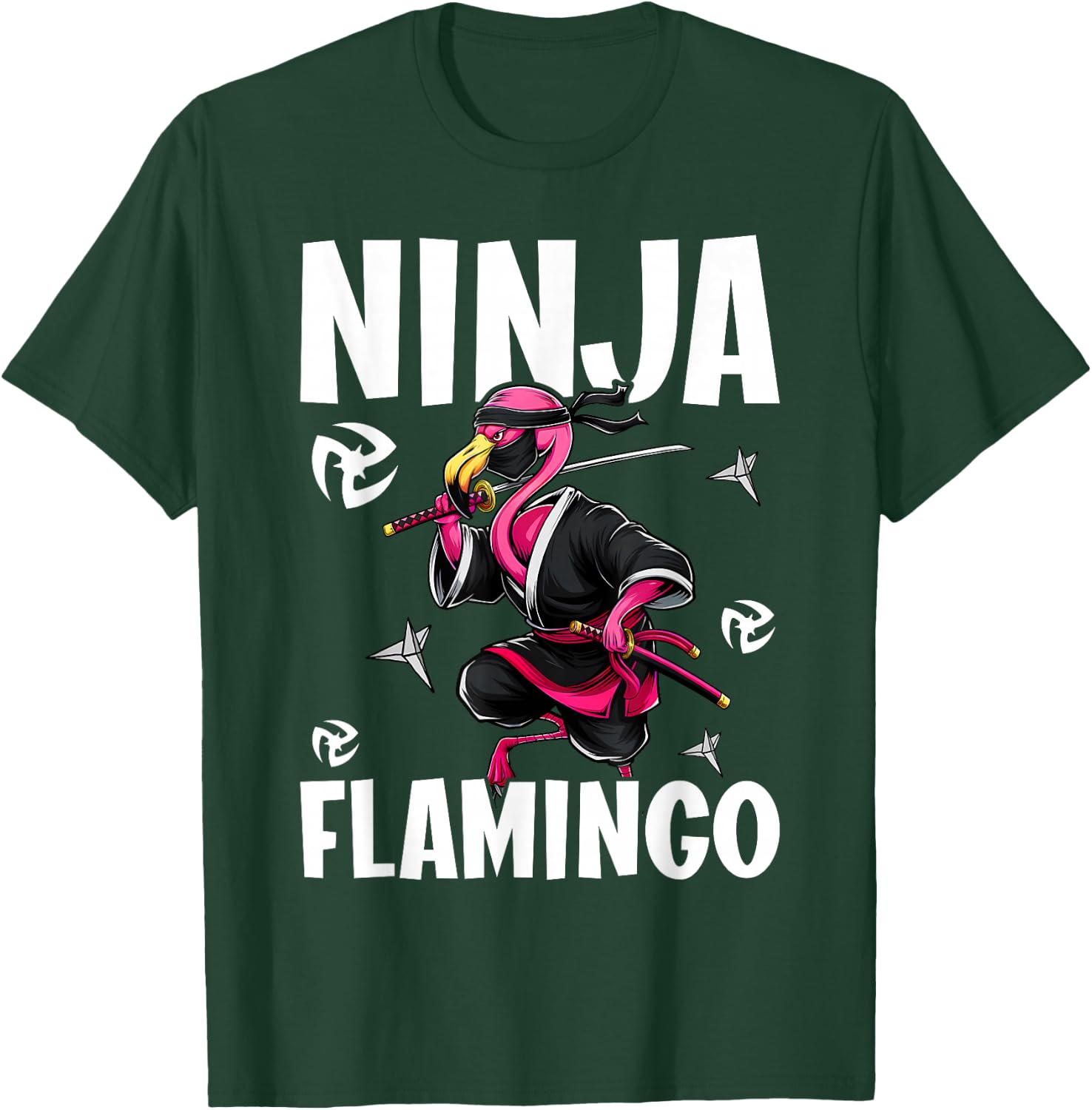 Ninja Flamingo Flamingo Ninja T-Shirt - T-Shirt | Forest