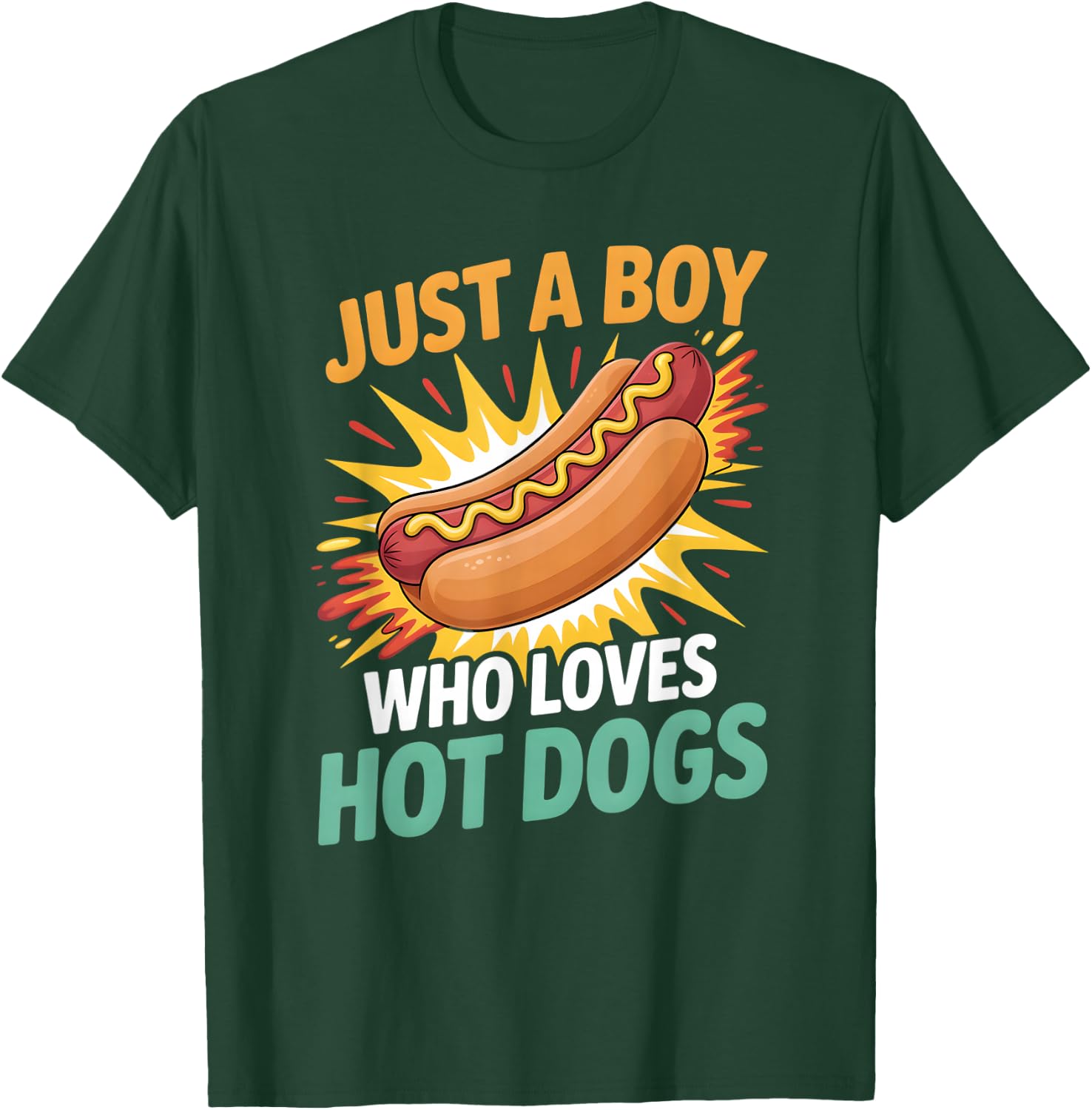 Boys Hot Dog T-Shirt - T-Shirt | Forest