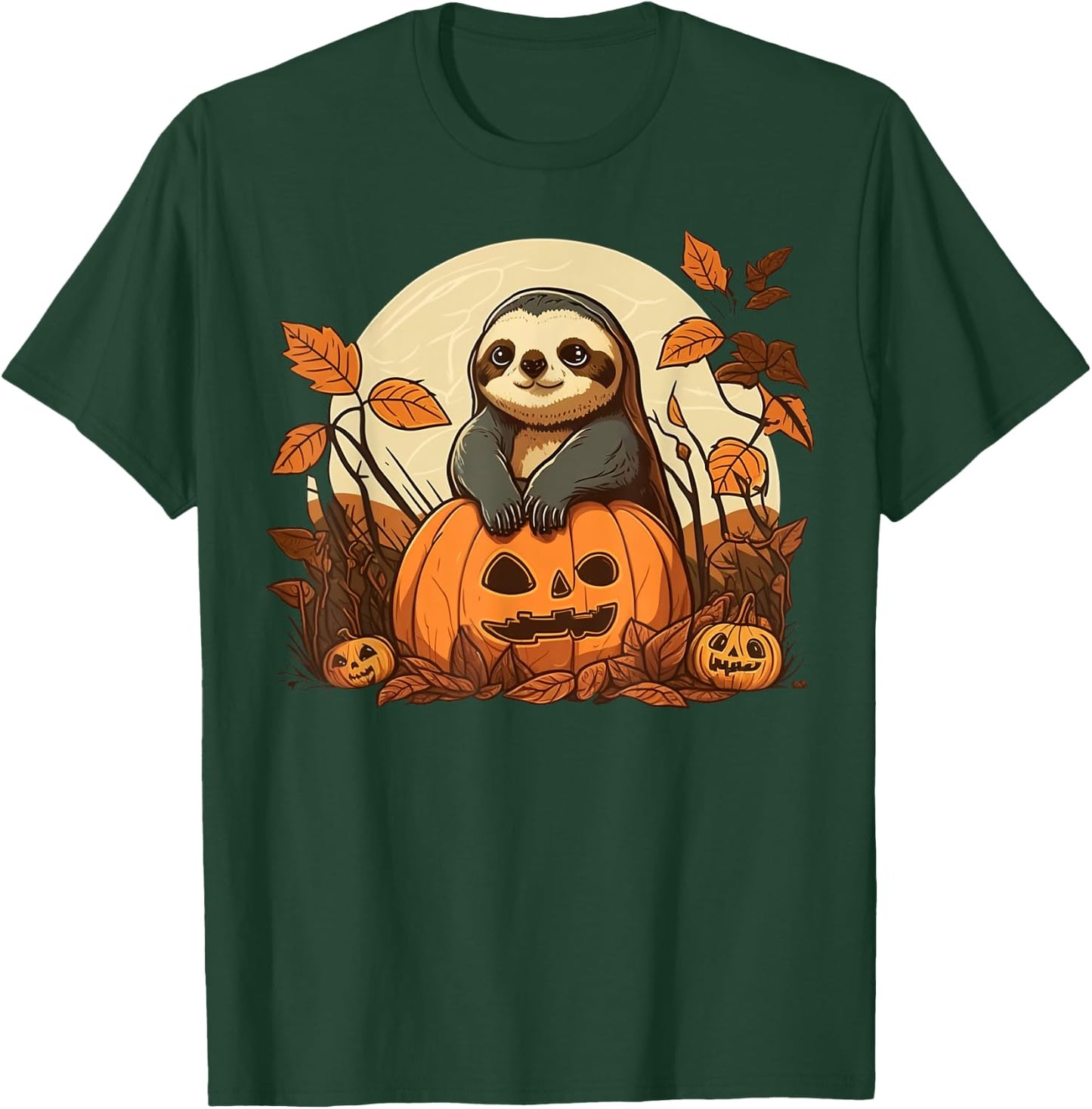 Pumpkin Sloth costume on Sloth Halloween T-Shirt - T-Shirt | Forest