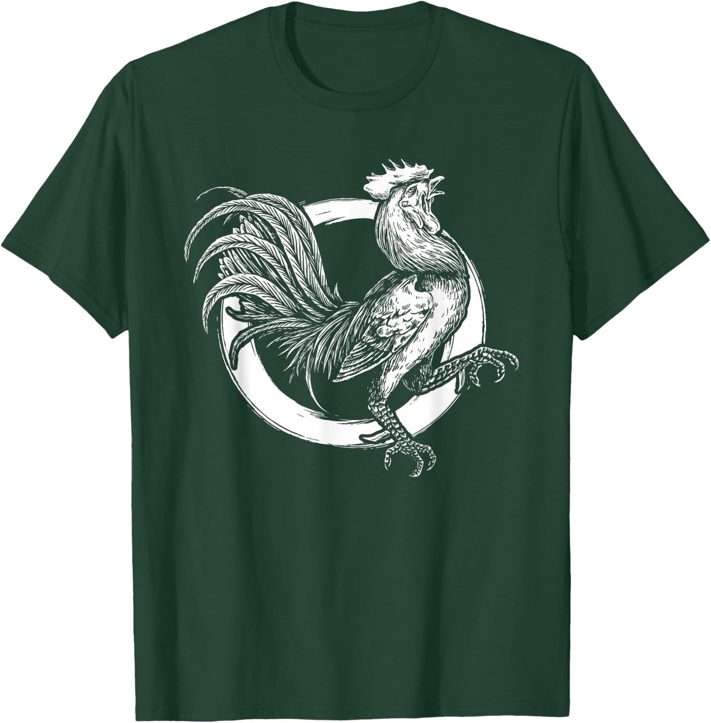 Red Rooster Chicken Cockfighting Fighting Cocks Cockerel T-Shirt - T-Shirt | Forest