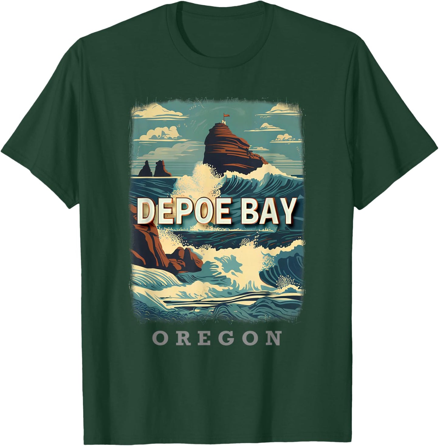 Depoe Bay Oregon OR Whale Watching Extravaganza SD641 T-Shirt - T-Shirt | Forest
