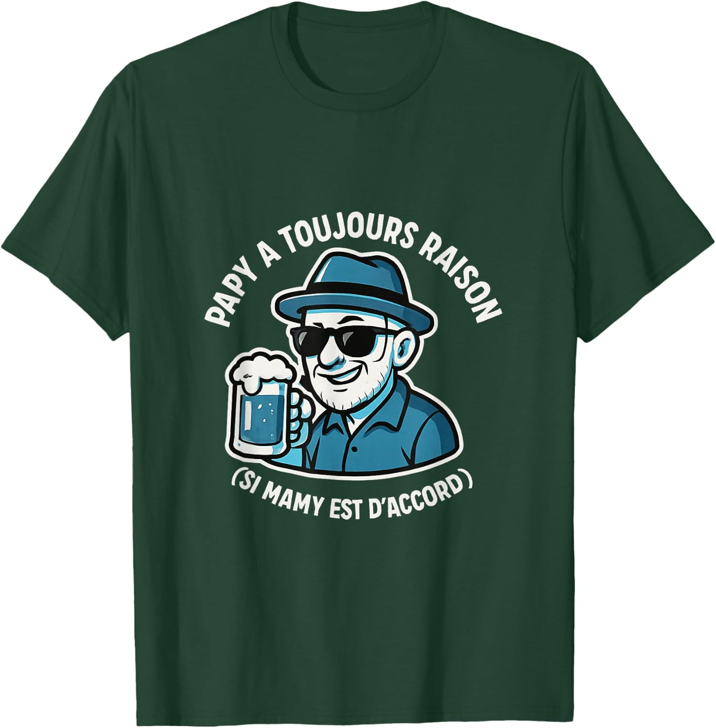 Man Grandpa is Always Right Gift Grandpa Funny Original Grandfather T-Shirt - T-Shirt | Forest
