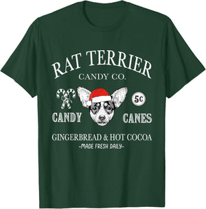Funny Santa Rat Terrier Mom Christmas Vintage Holiday T-Shirt - T-Shirt | Forest