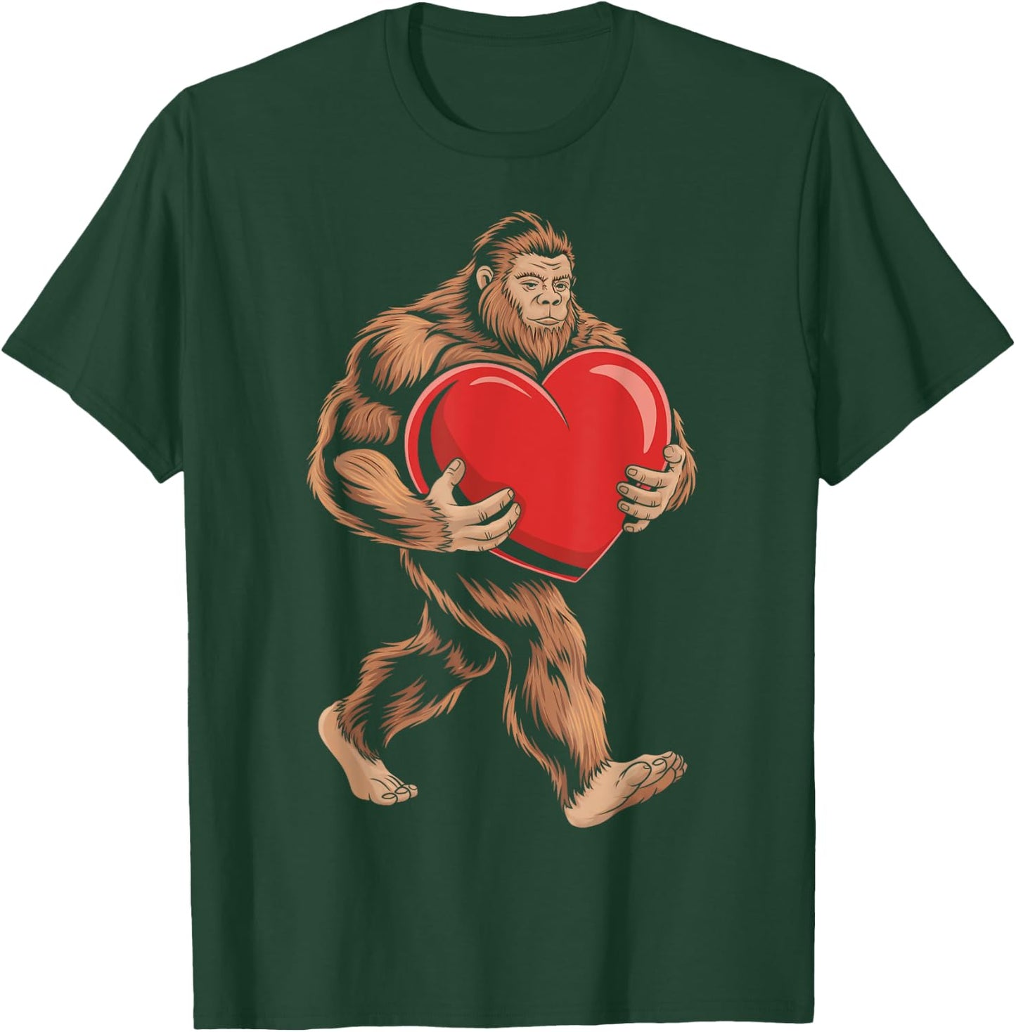 Humor Bigfoot Valentines Day Funny T-Shirt - T-Shirt | Forest