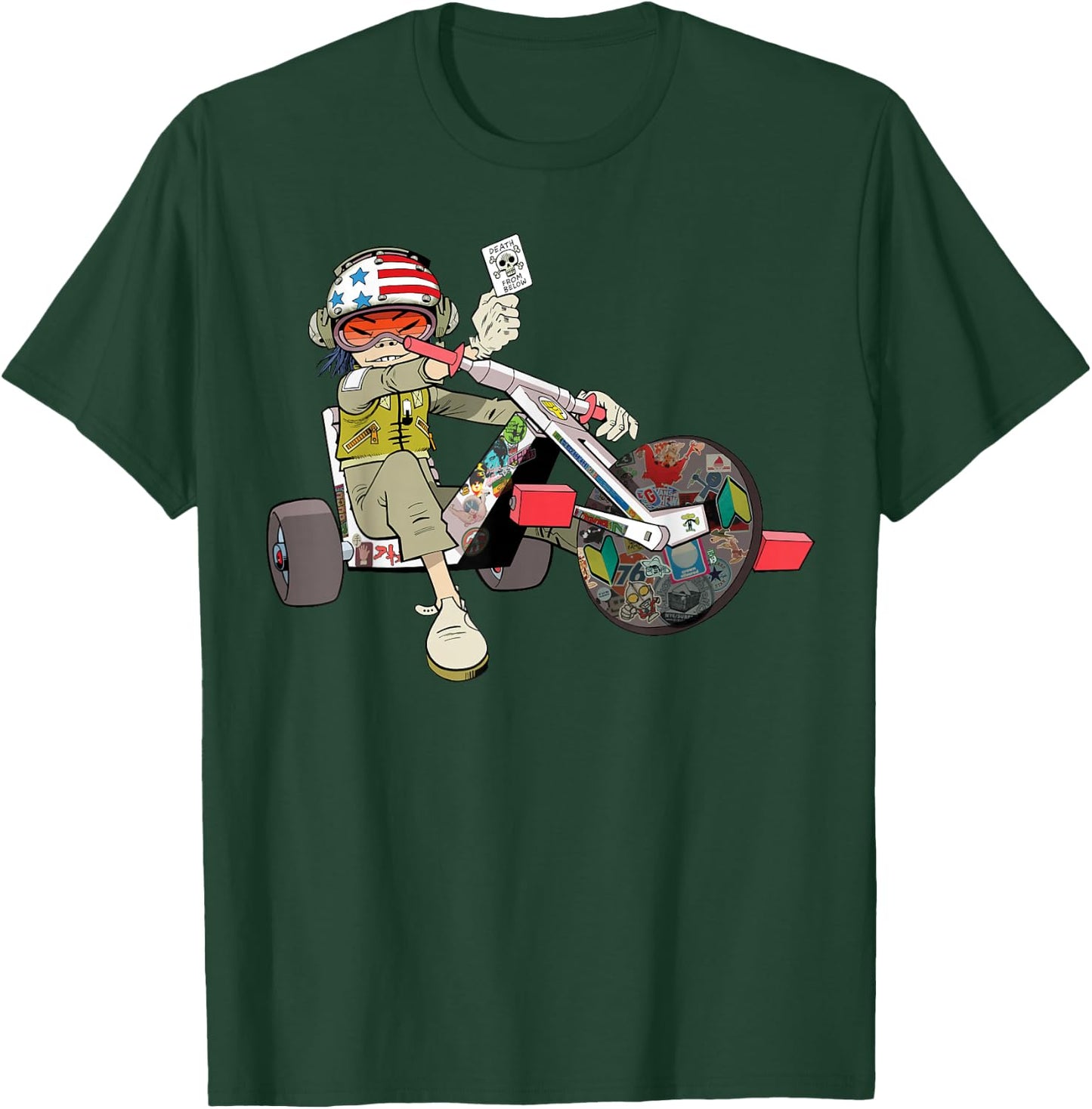 Gorillaz Men's Noodles Trike , Black, Small T-Shirt - T-Shirt | Forest