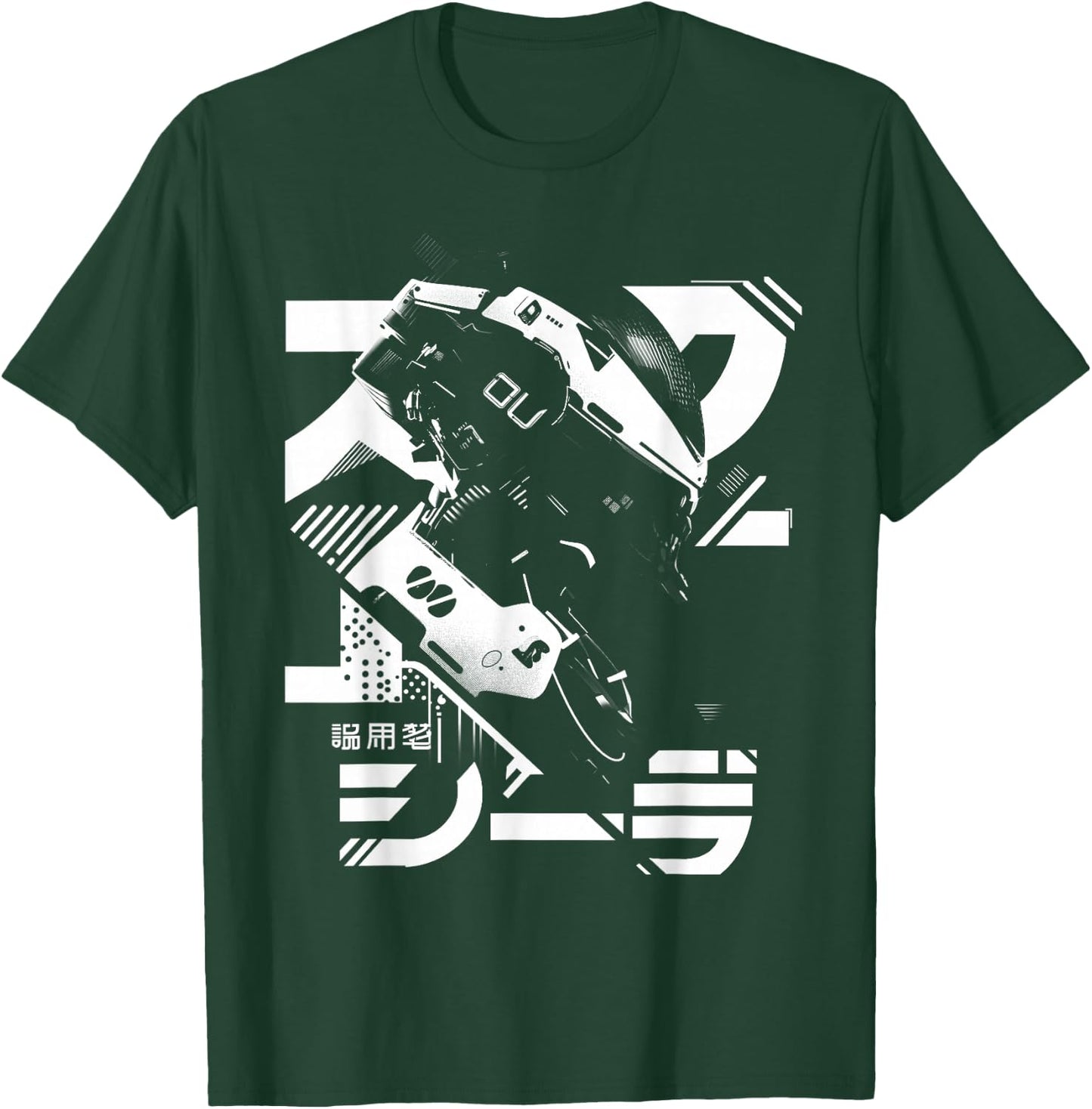 Futuristic Techwear Japanese Cyberpunk Harajuku Anime Manga , black T-Shirt - T-Shirt | Forest