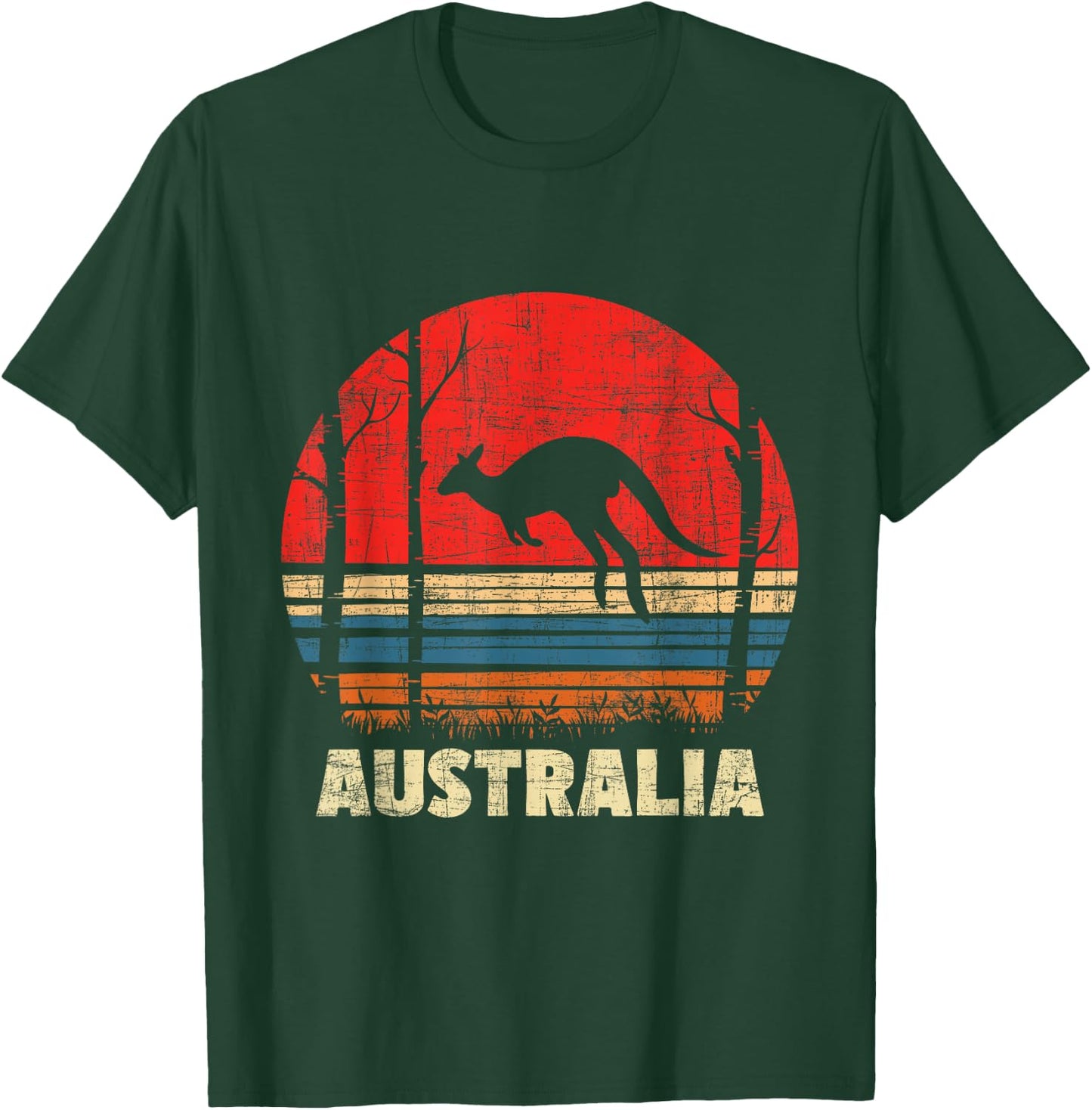 Funny Kangaroo Shirts - Australia - Retro Vintage Animal Marsupial Mammal Zookeeper T-Shirt - T-Shirt | Forest