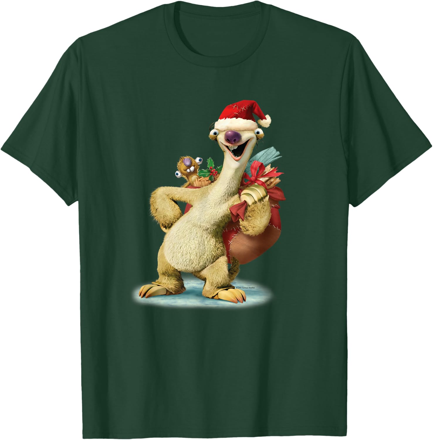 Ice Age Sid Prehistoric Santa for Christmas Holiday T-Shirt - T-Shirt | Forest
