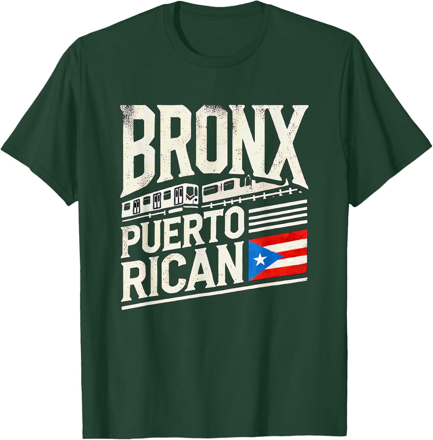 Bronx Puerto Rican Puerto Rico Flag NYC Train Subway Car Fun T-Shirt - T-Shirt | Forest