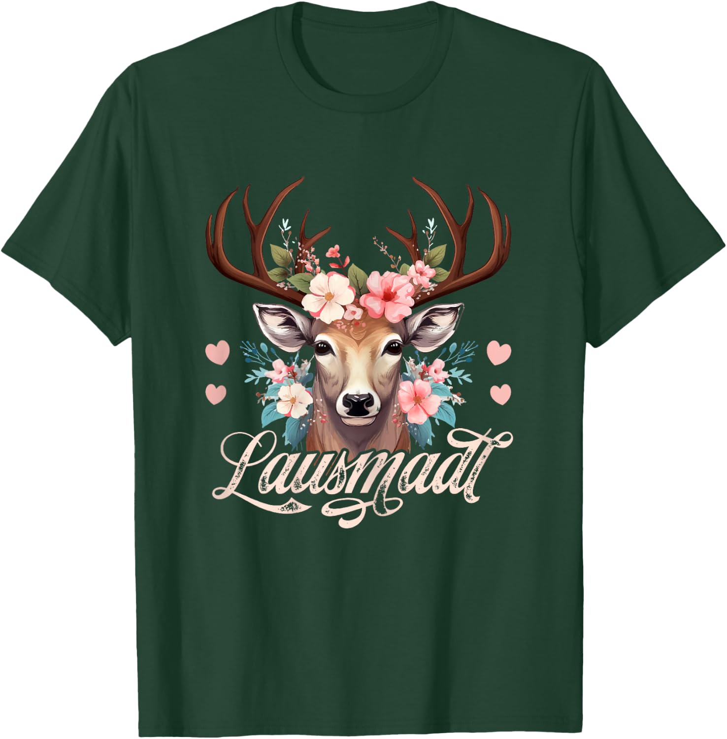 Dirndl Trachtenshirt Damen Lausmadl Mädchen Trachten T-Shirt - T-Shirt | Forest