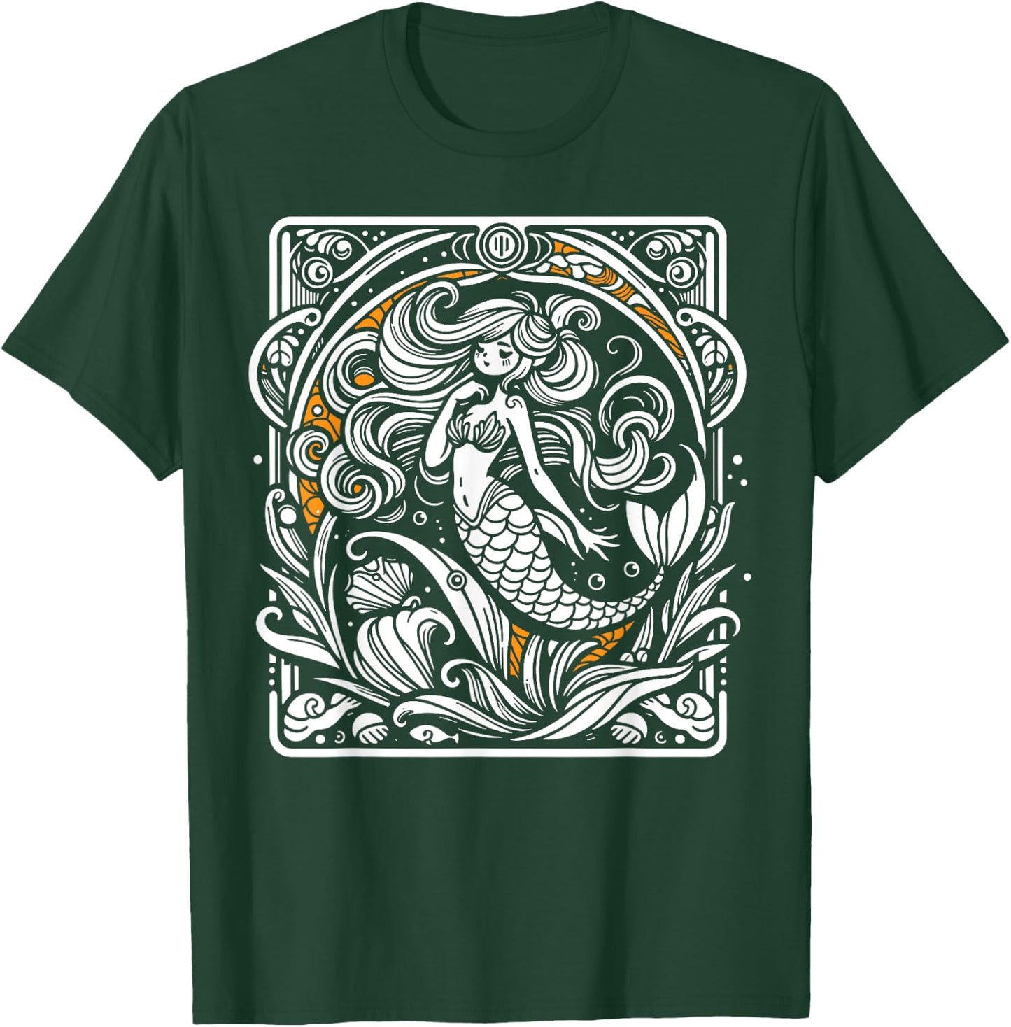Tarot Card Reading Dark Magic Fortune Telling Mermaid T-Shirt - T-Shirt | Forest