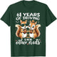 61 Years Of Driving Each Other Nuts Funny Couple Anniversary T-Shirt - T-Shirt | Forest