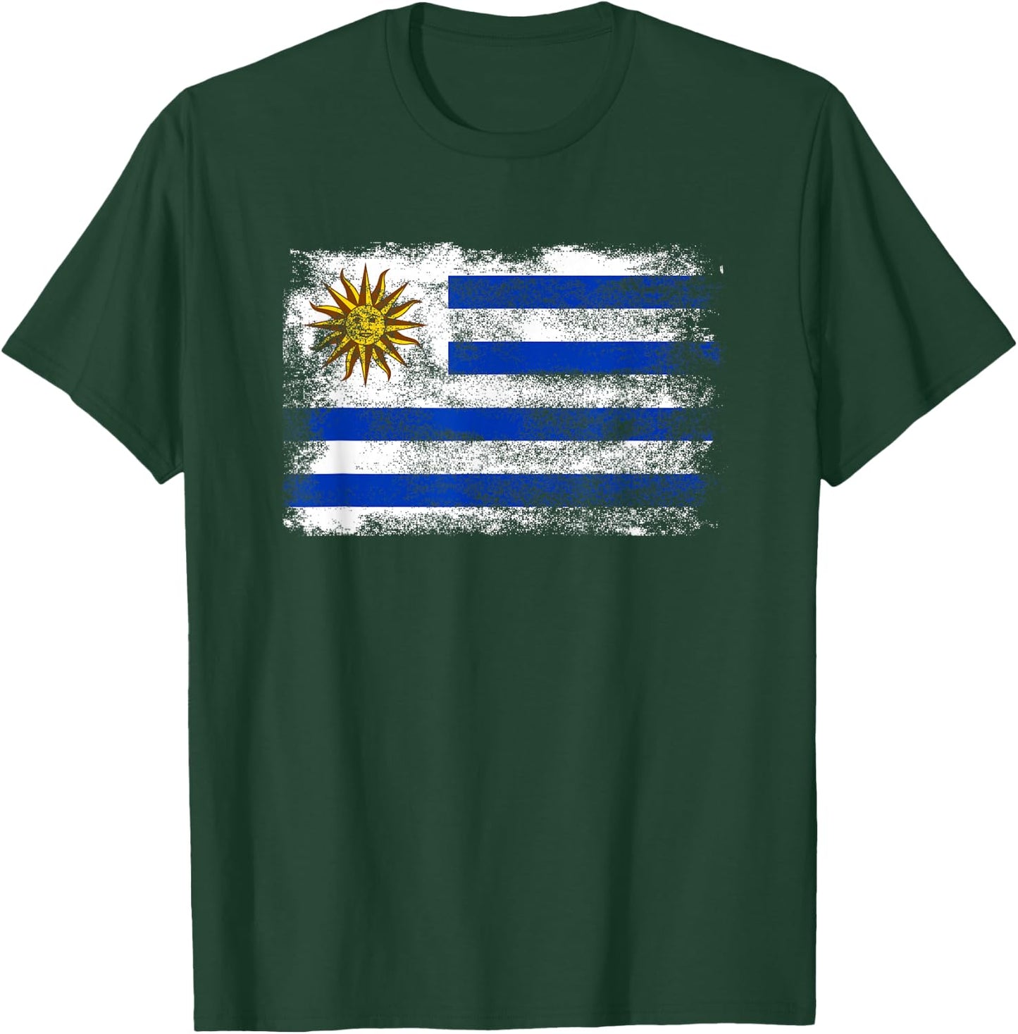 Vintage Uruguay Flag Uruguayan Retro Women Kid Souvenir T-Shirt - T-Shirt | Forest