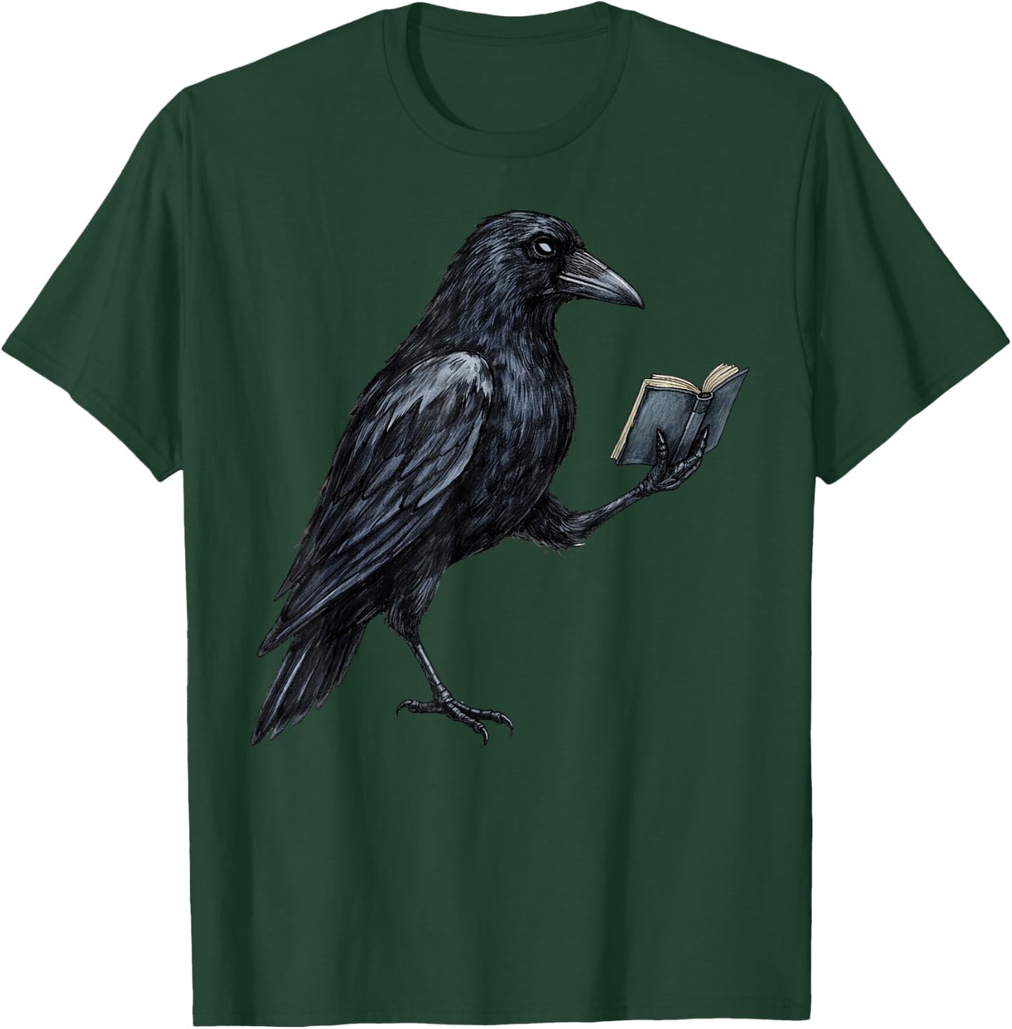 Black Crow Livre de Lecture Amusant pour Amoureux des Oiseaux Corbeau T-Shirt - T-Shirt | Forest