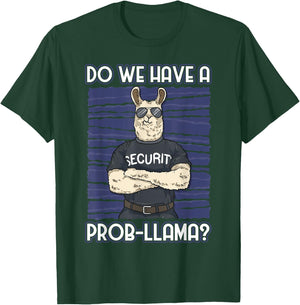 Funny Bouncer -Adults Security Guard Alpaca , Black, Small, Short Sleeve T-Shirt - T-Shirt | Forest
