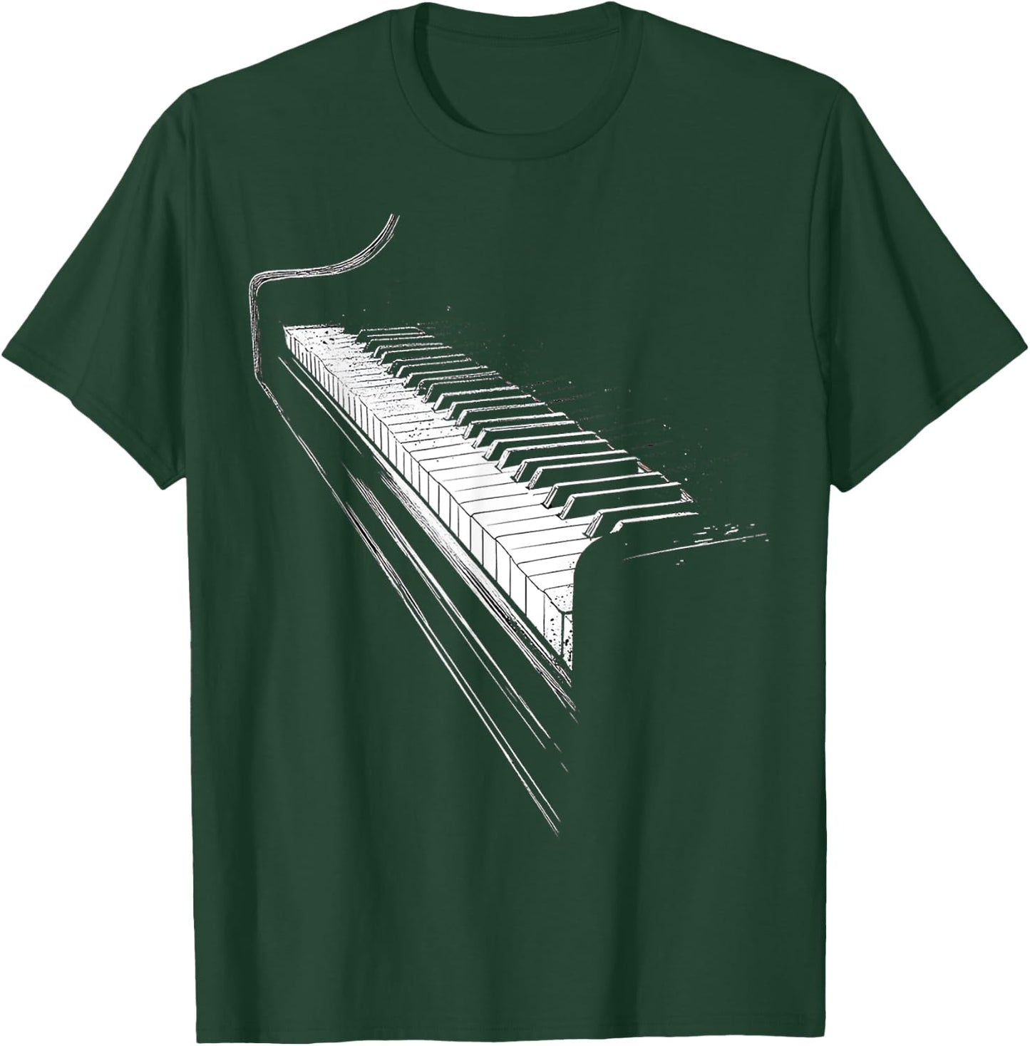 Keyboard Music Instrument Graphic Artwork Keyboard T-Shirt - T-Shirt | Forest