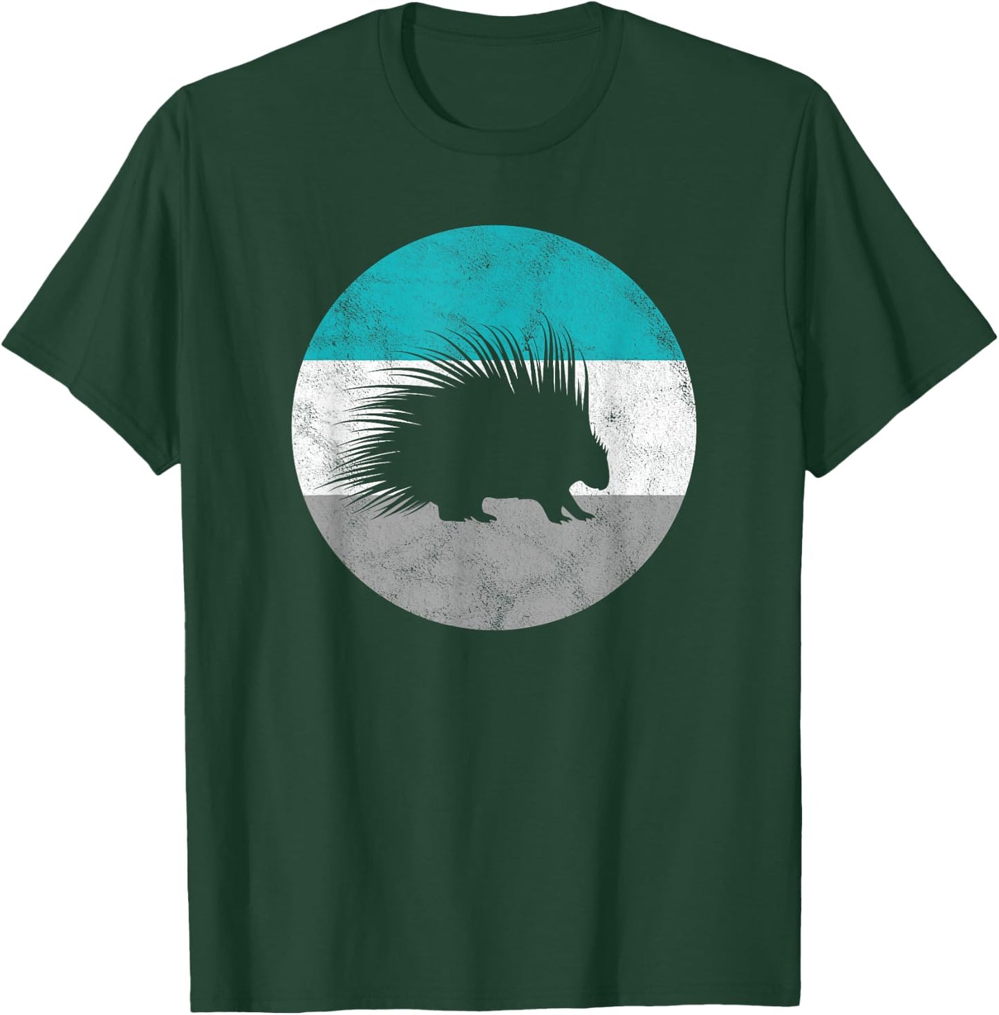 Porcupine Retro Gift Women Boys & Girls T-Shirt - T-Shirt | Forest