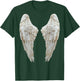 White and Black Christian Angel Wings T-Shirt - T-Shirt | Forest