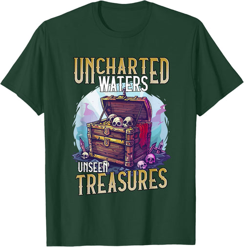 Skull and Crossbones Design Uncharted Waters , Black, S