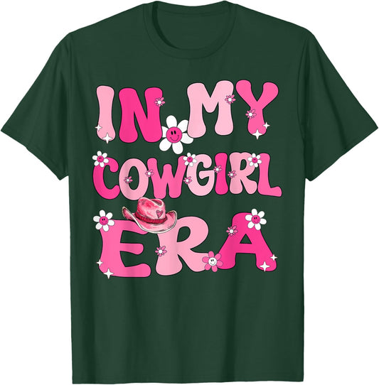 In My Cowgirl Era Retro Groovy Western Rodeo Cowgirl Cute T-Shirt - T-Shirt | Forest