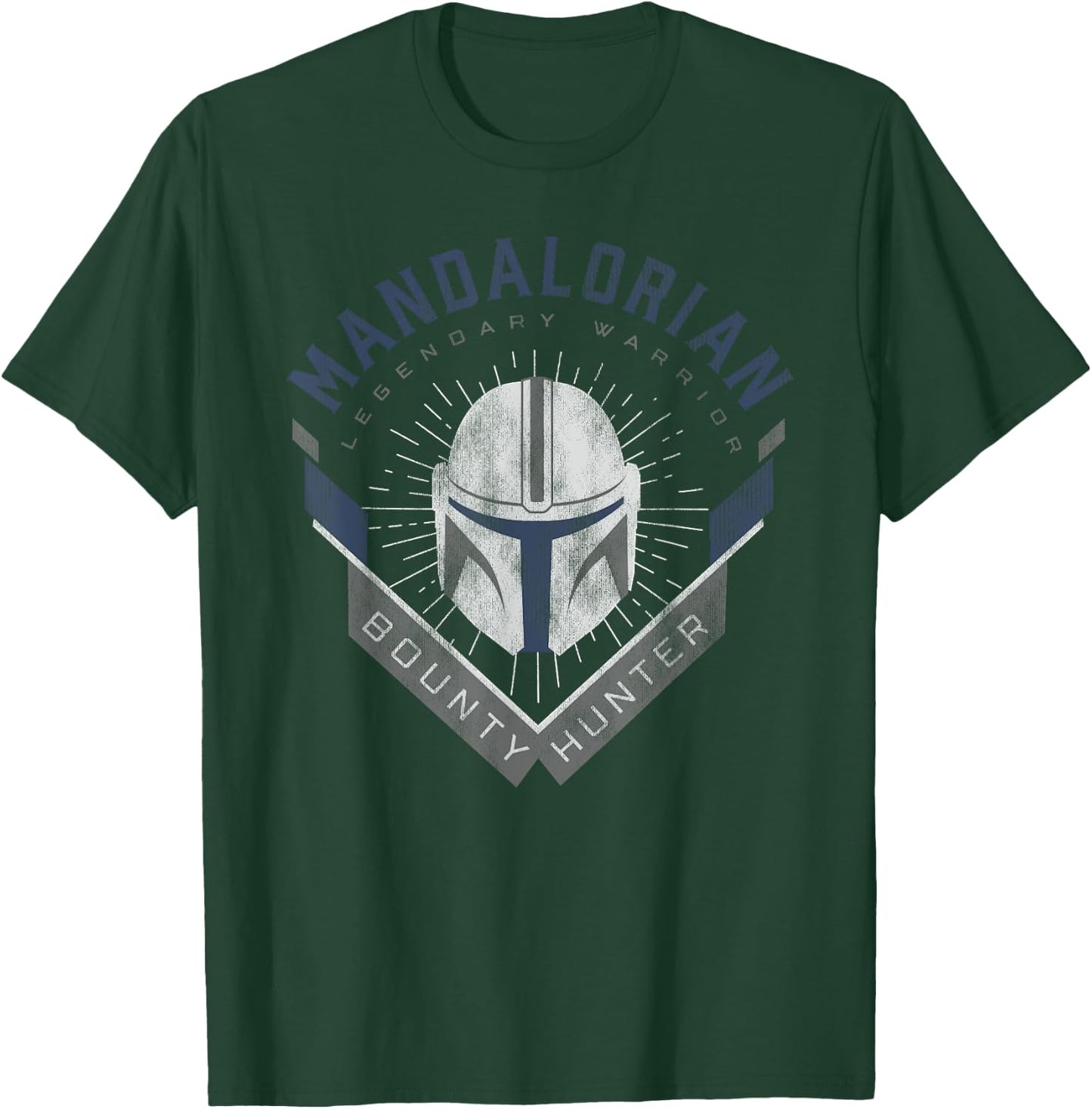 Star Wars The Mandalorian Legendary Warrior Bounty Hunter , Black T-Shirt - T-Shirt | Forest