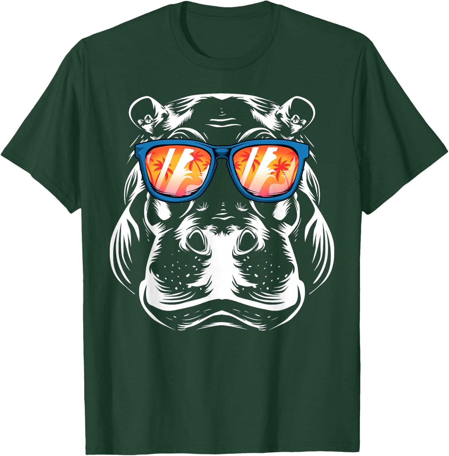 Cool Hippopotamus Women Hippo Zoo Day Animal Lover Small T-Shirt - T-Shirt | Forest