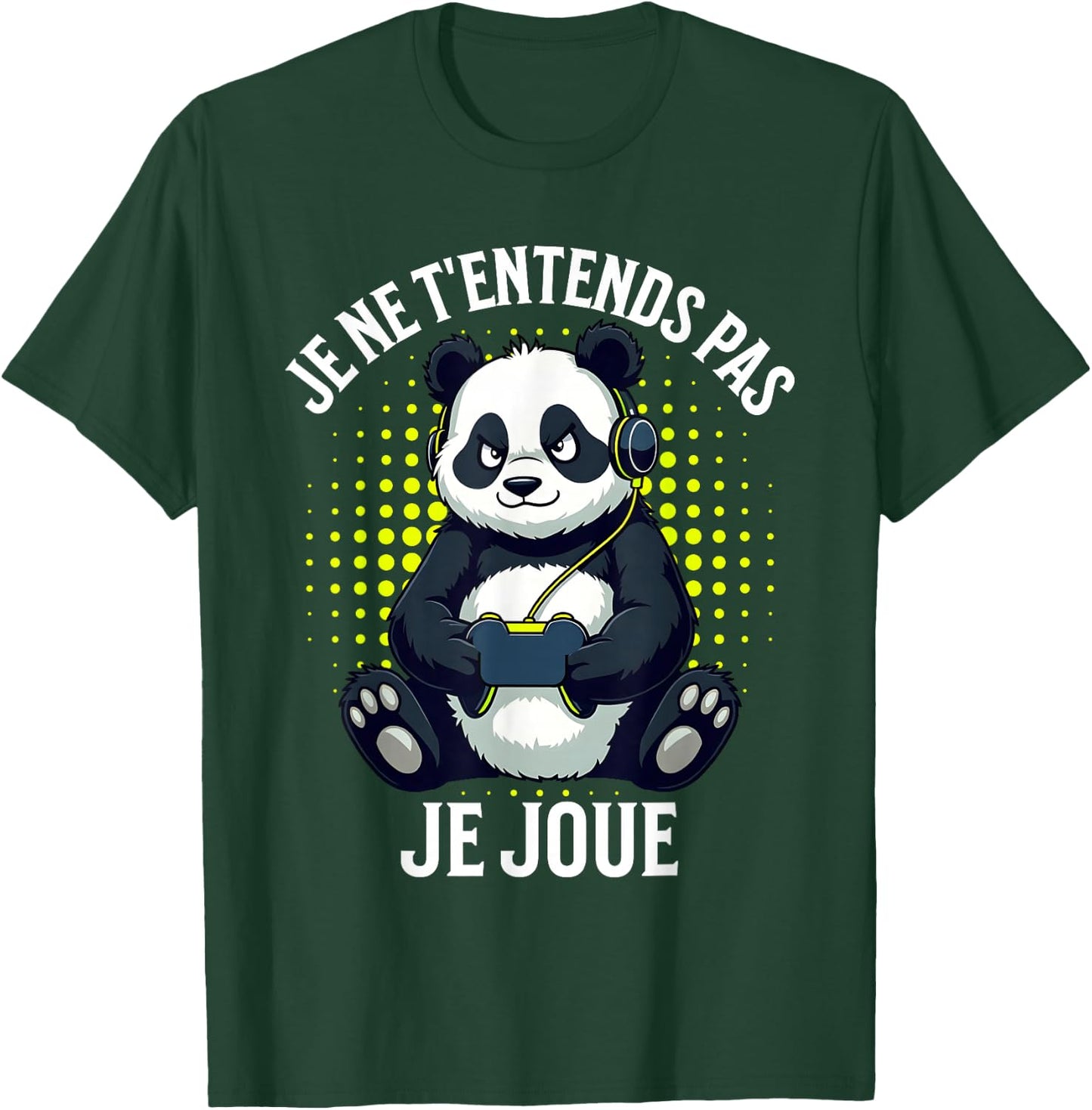 video games panda gaming boy gamer , Black, S T-Shirt - T-Shirt | Forest