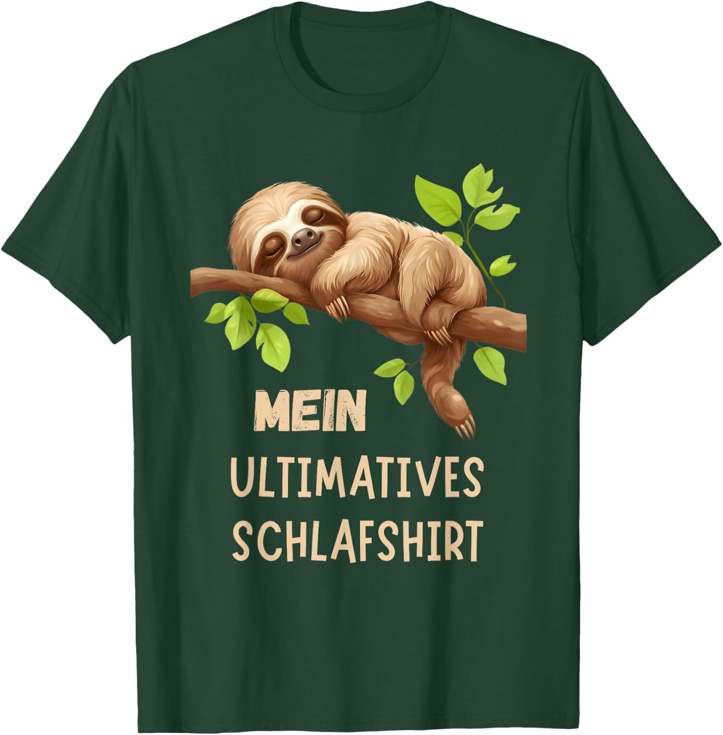 Sloth Sleep Shirt Ultimate Pyjamas Nightdress Gift , black T-Shirt - T-Shirt | Forest