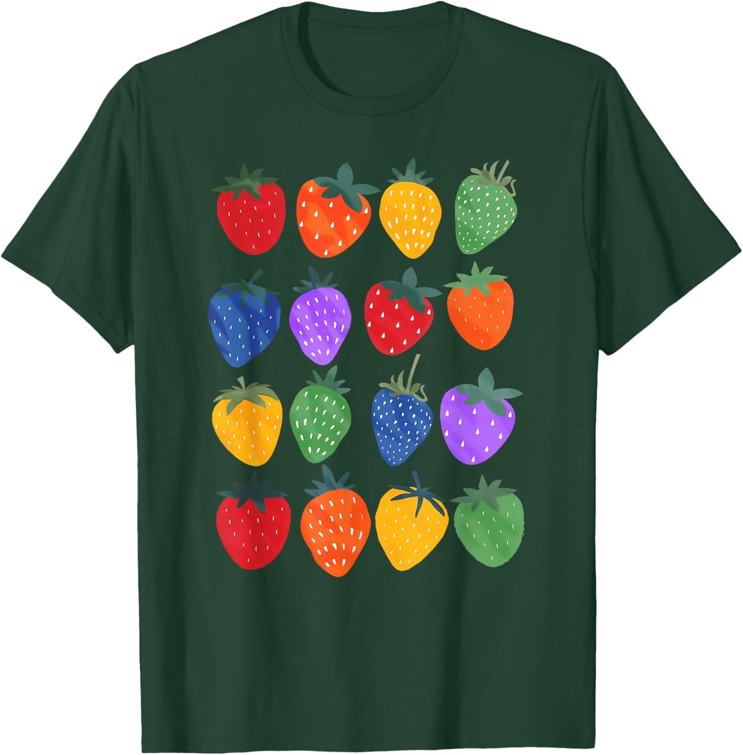 Strawberry Rainbow LGBT Lesbian Gay Bisexual Trans Pride T-Shirt - T-Shirt | Forest