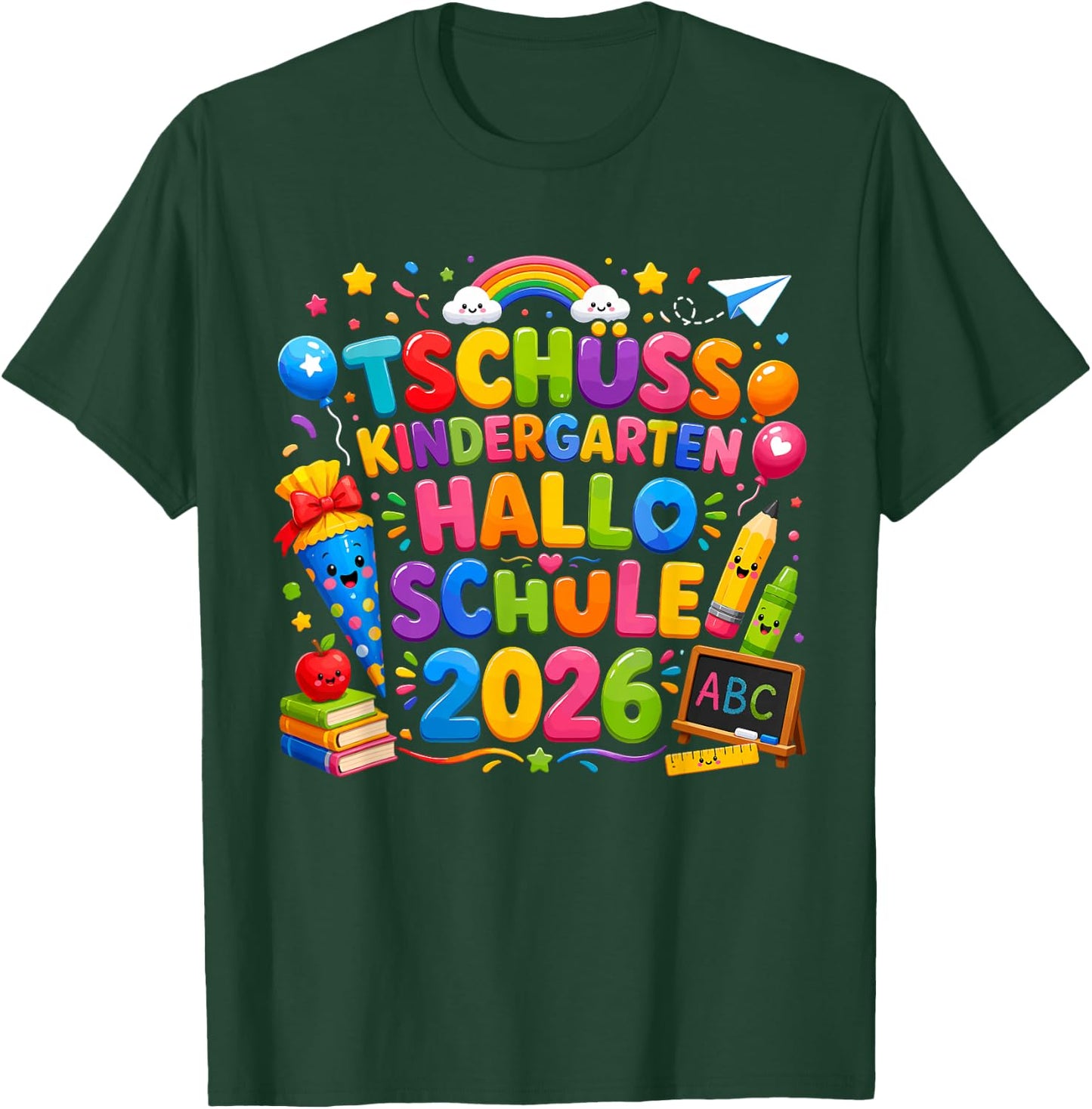 Schultüte Einschulung Geschenke 2026 Schulanfang Schulkind T-Shirt - T-Shirt | Forest