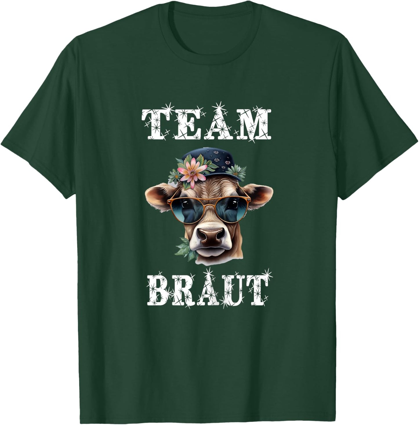 JGA Team Braut Kuh JGA Junggesellinnenabschied T-Shirt - T-Shirt | Forest