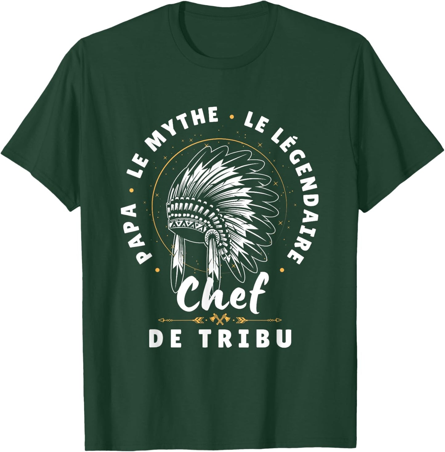 Men's Legendary Myth Tribe Leader - Papa , Black, S T-Shirt - T-Shirt | Forest