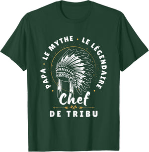 Men's Legendary Myth Tribe Leader - Papa , Black, S T-Shirt - T-Shirt | Forest
