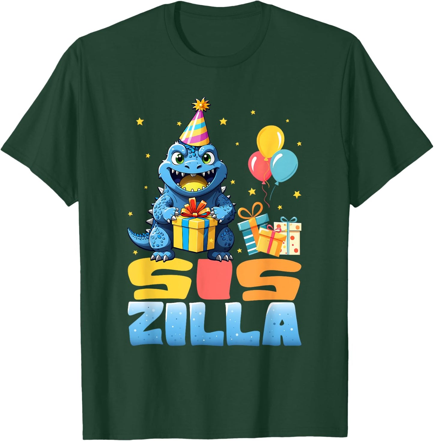 Siszilla Funny Monster Kaiju Family Matching Birthday Girls T-Shirt - T-Shirt | Forest