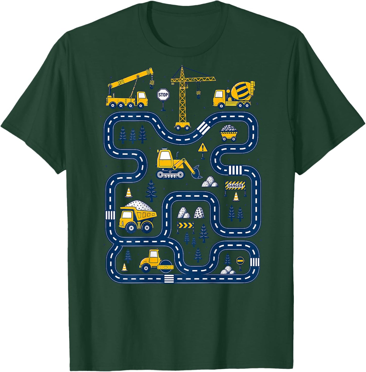 (On Back) Tired Dads Club Car Race Track On Dad Father's Day T-Shirt - T-Shirt | Forest