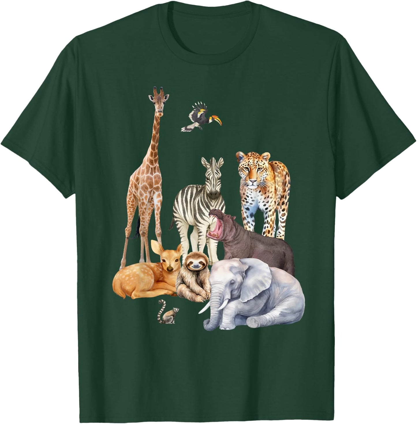 Wildlife Safari Party Animal Design T-Shirt - T-Shirt | Forest