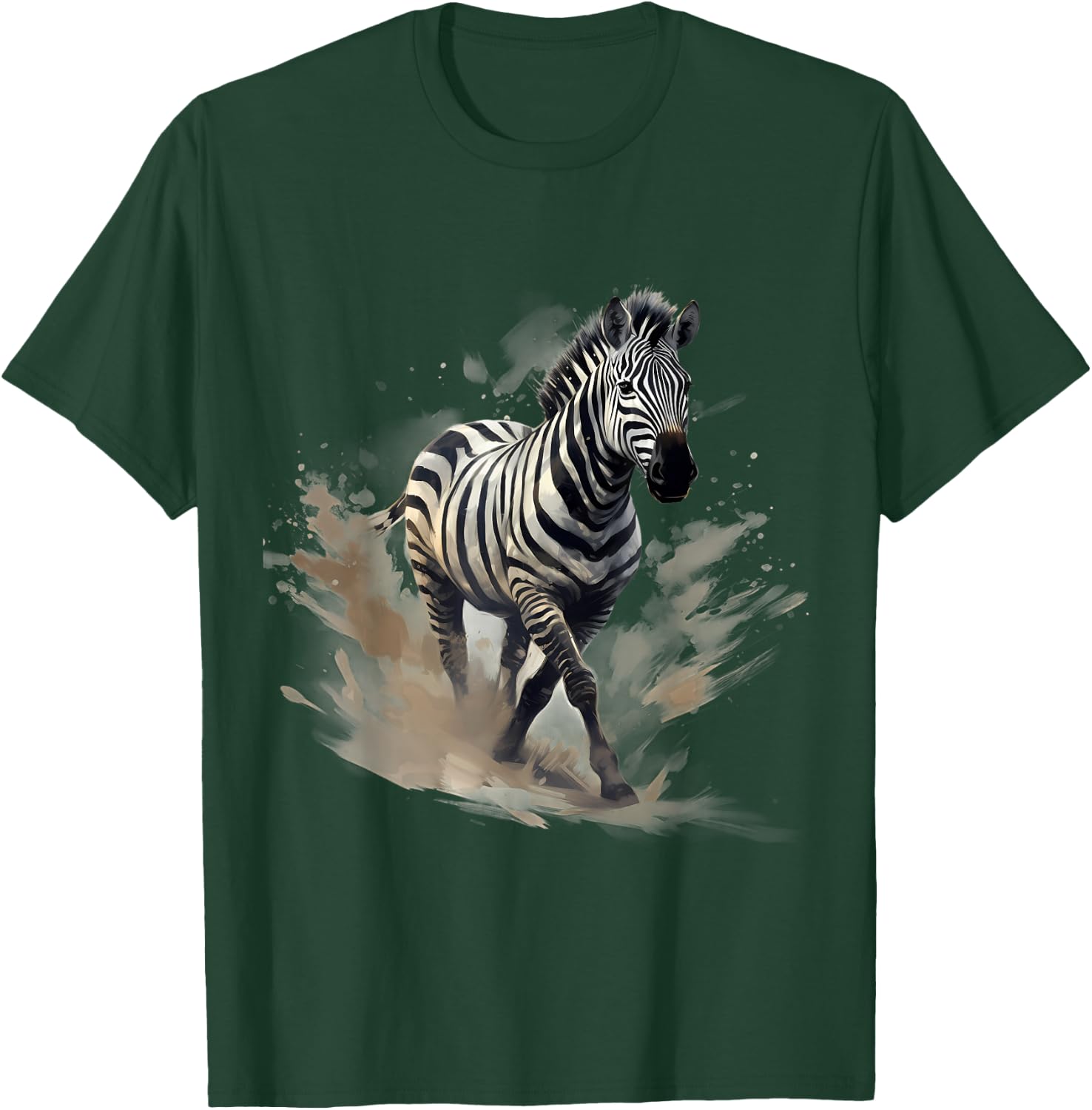 Zebra Drawing Splash Wildlife Safari African Animal Lovers T-Shirt - T-Shirt | Forest
