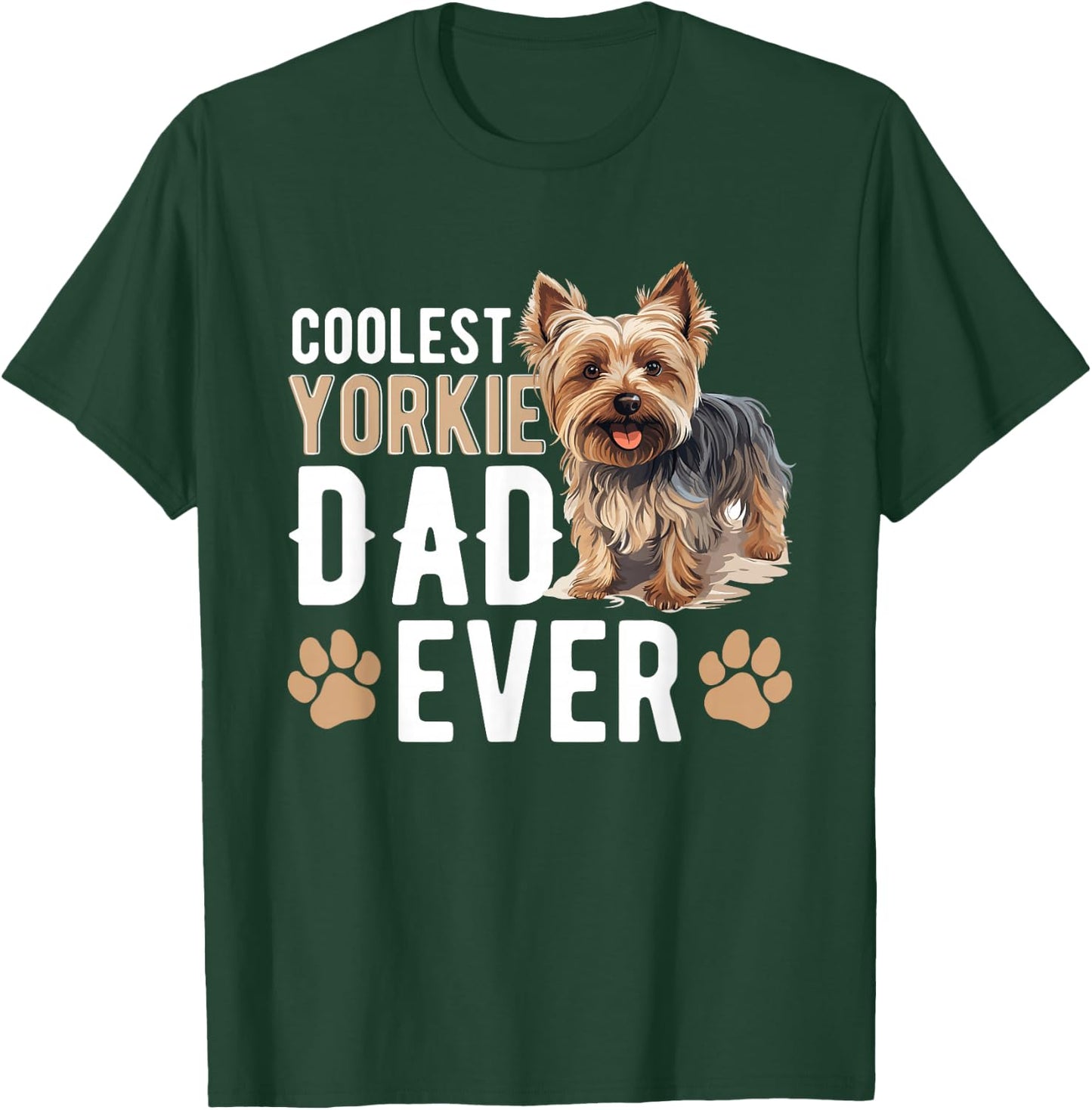 Yorkshire Terrier Dog Yorkie - Coolest Yorkie Dad ever Women Kids T-Shirt - T-Shirt | Forest