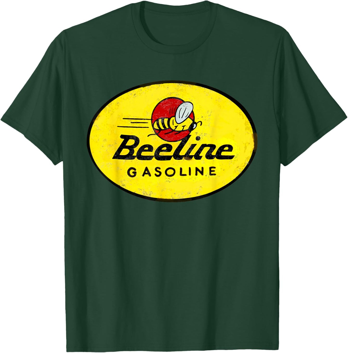 Retro Vintage Gas Station Beeline Gasoline Motor Oil Sign T-Shirt - T-Shirt | Forest